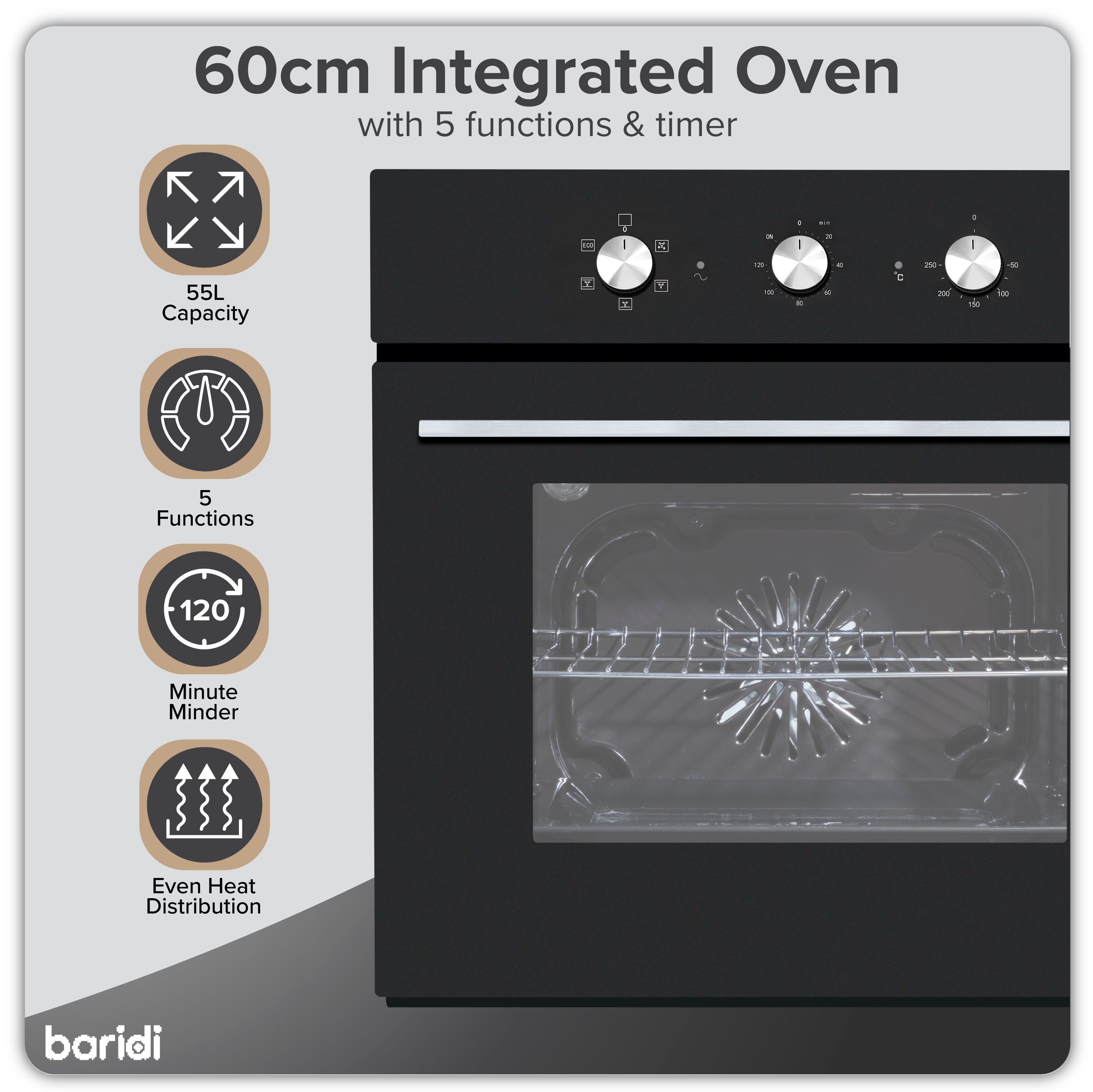 Baridi DH105 Extractor Hoods Action shot - infographic - summary