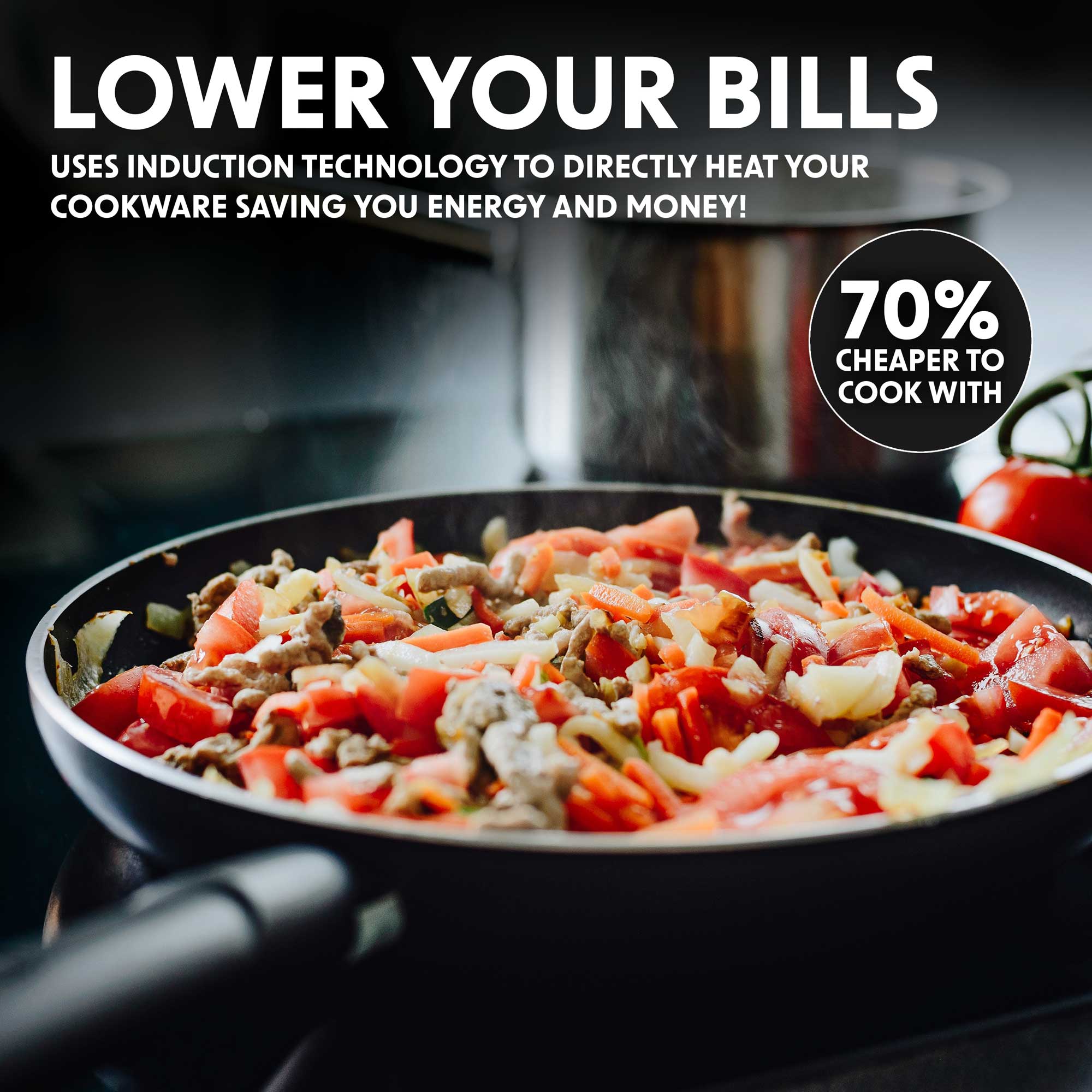 Baridi DH176 Induction Hobs Action shot - save - money