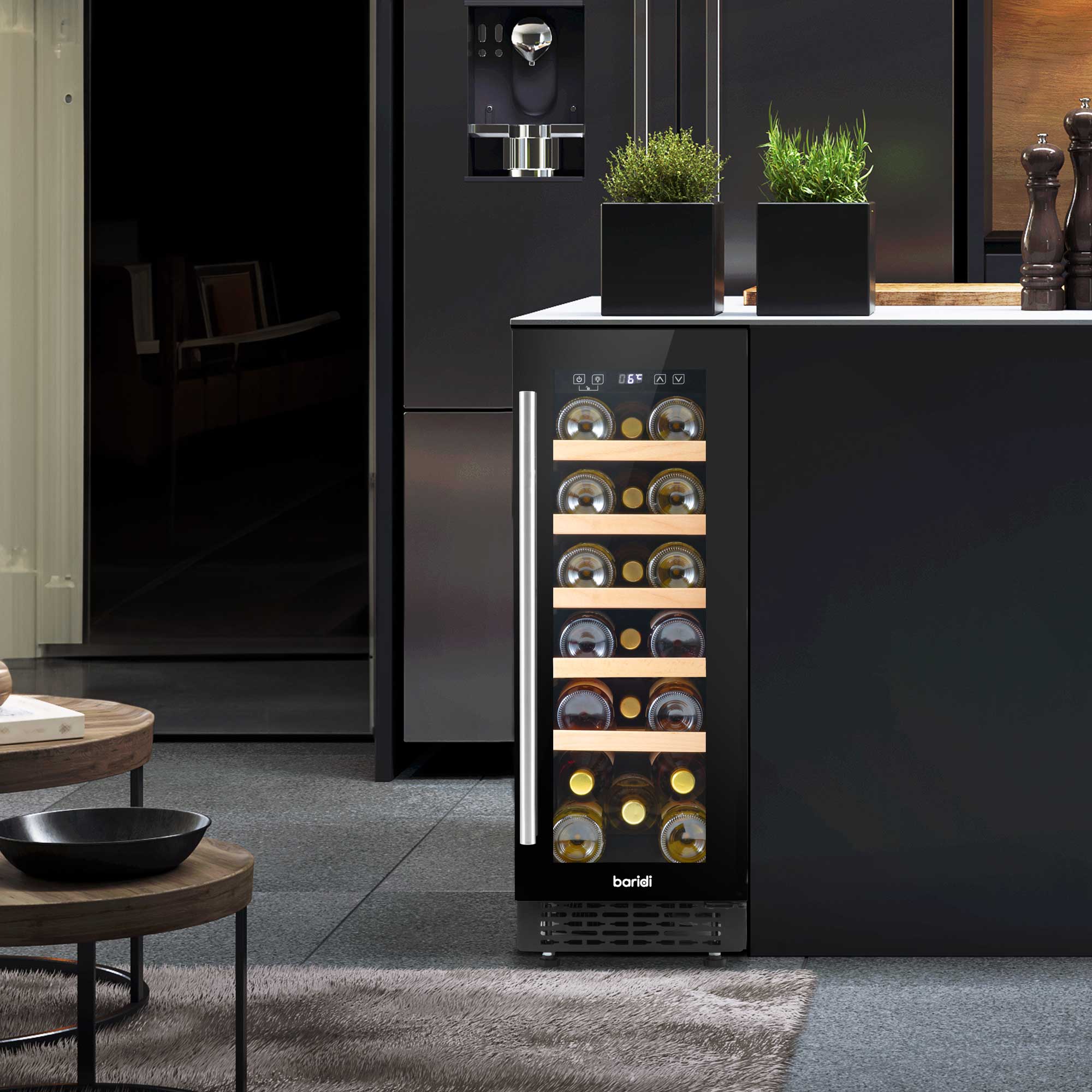 Baridi DH203 Wine Fridges Action shot - in kitchen-copy