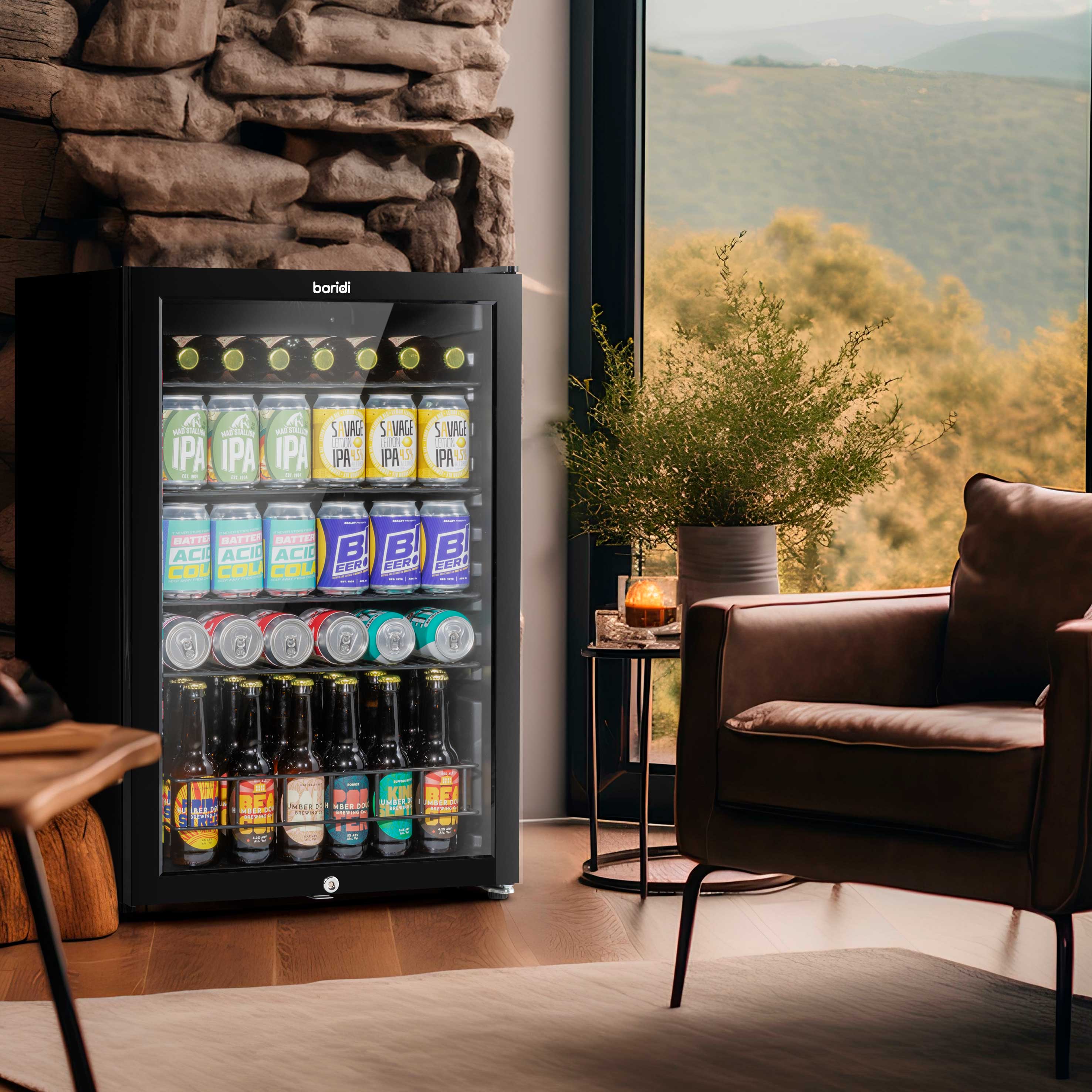 Baridi DH223 Drinks Fridge Action shot - lifestyle