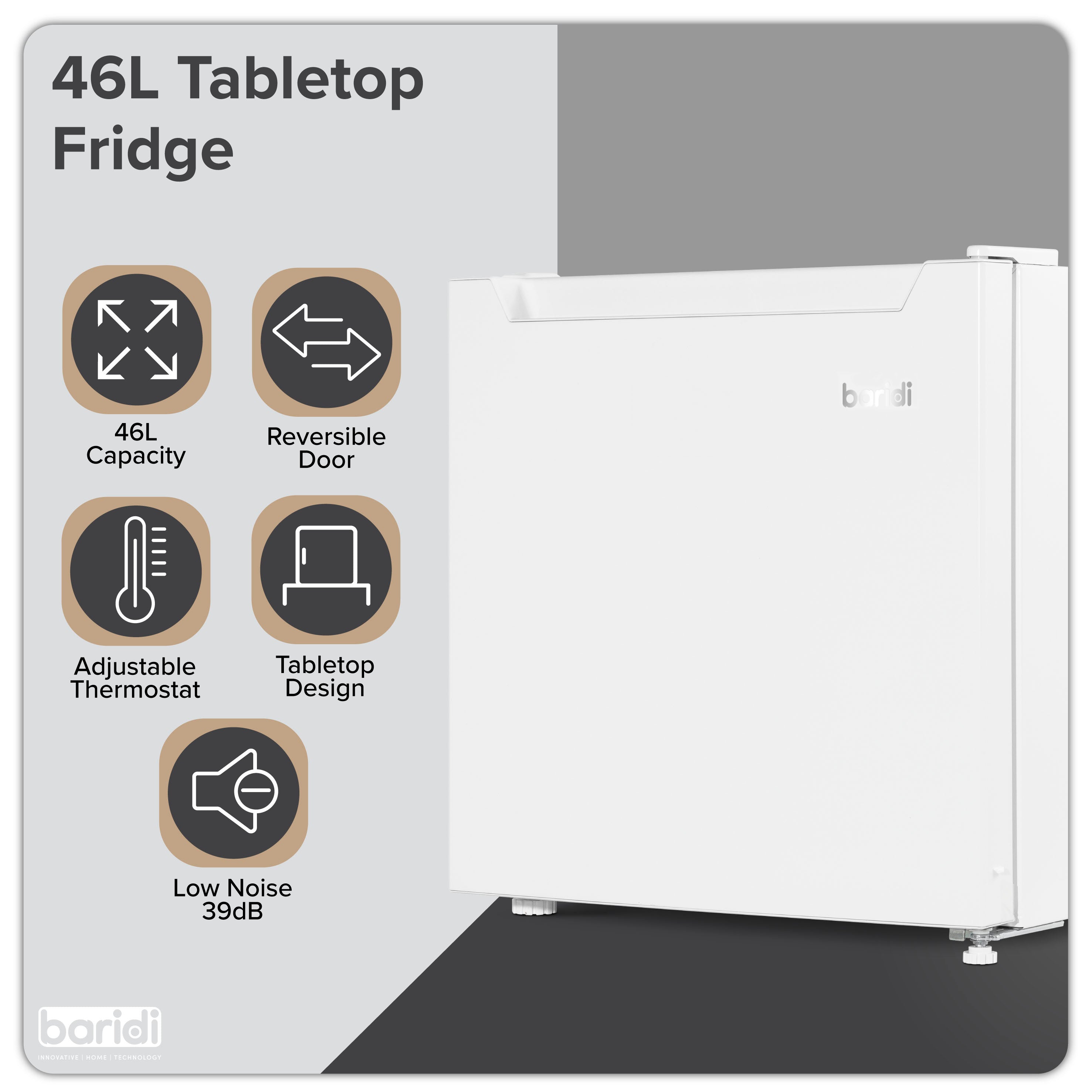 Baridi DH256 Fridge Action shot - infographic - summary