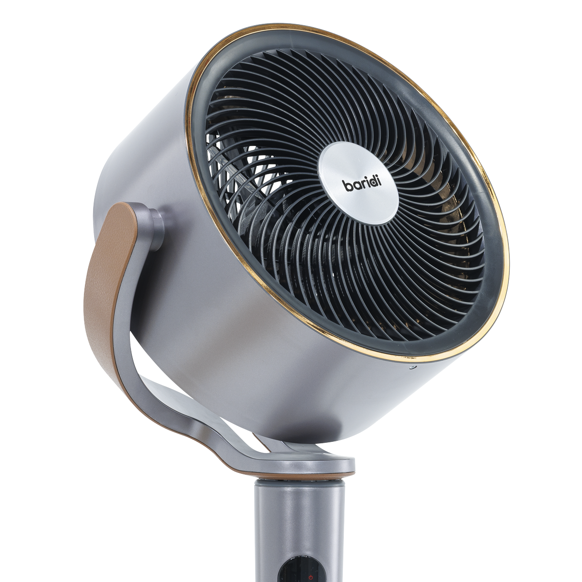 Baridi 12" Pedestal Fan with Remote Control, Back Light & 12hr Timer - Grey - DH264