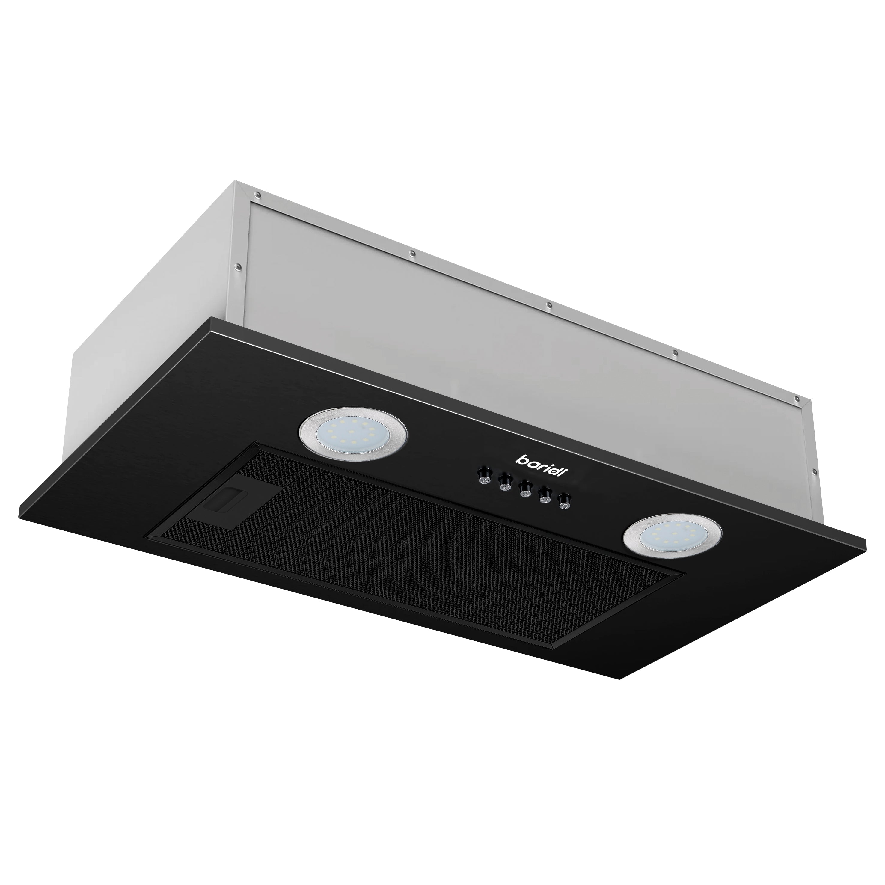 Baridi Built-In Cooker Hood 52cm with 5 Layer Filter, Black - DH285