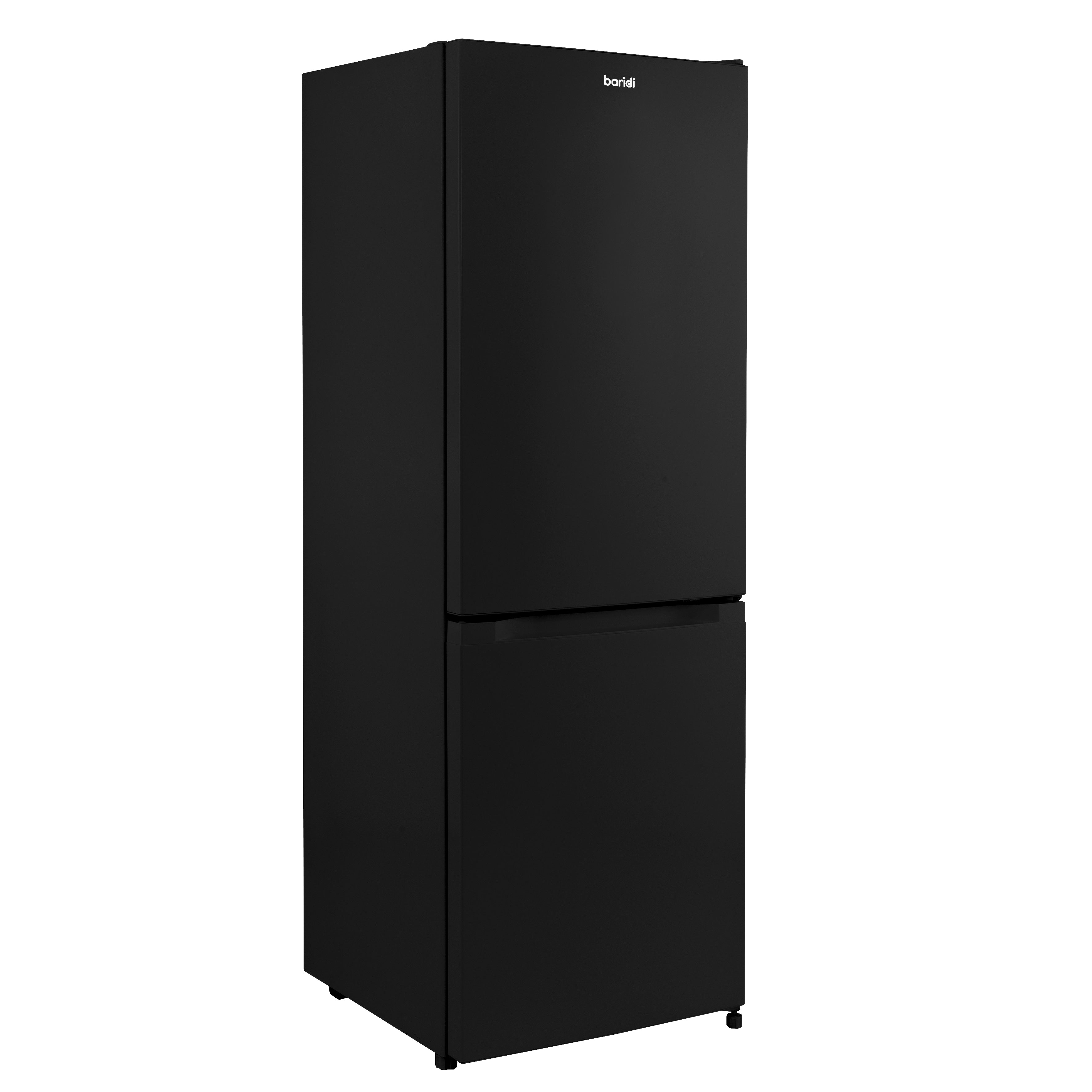 Baridi 60/40 Smart Frost Fridge Freezer 227L Capacity, Black - DH327