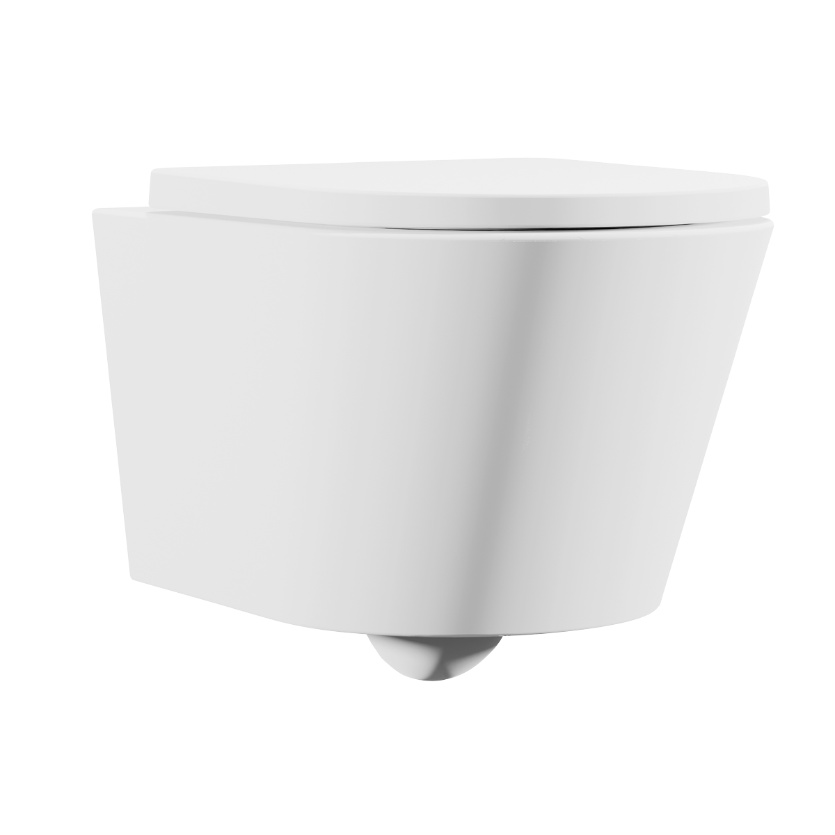 Baridi Wall Hung Toilet with Soft Close Seat & Rimless Flush, White - DH335