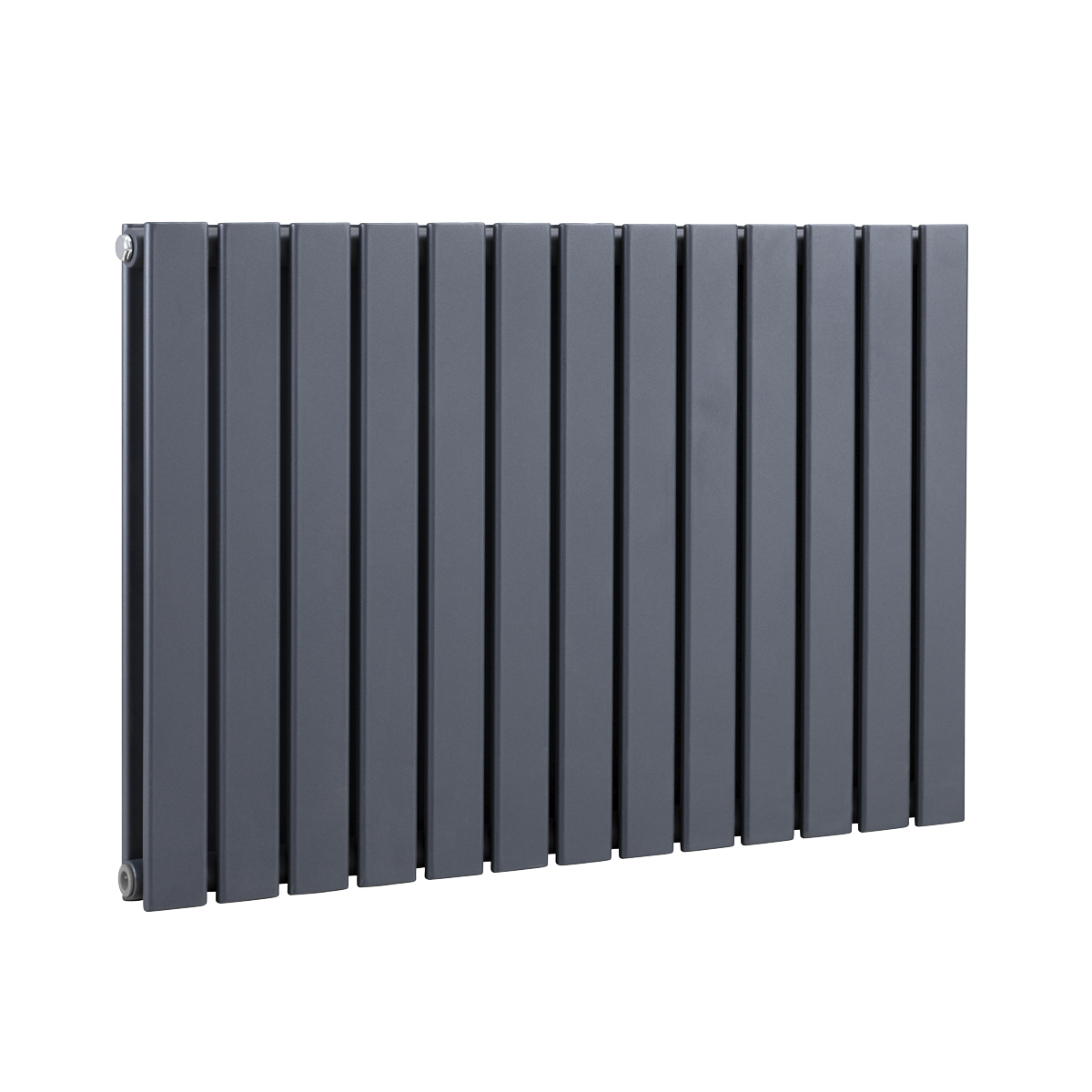 Baridi Horizontal Radiator Contemporary Double Flat Panel Design 600 x 910mm, Anthracite - DH341