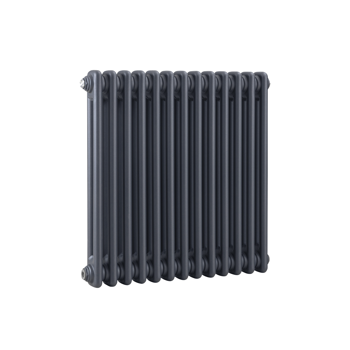 Baridi Horizontal Traditional 2 Column Radiator 600 x 607mm, Anthracite - DH357