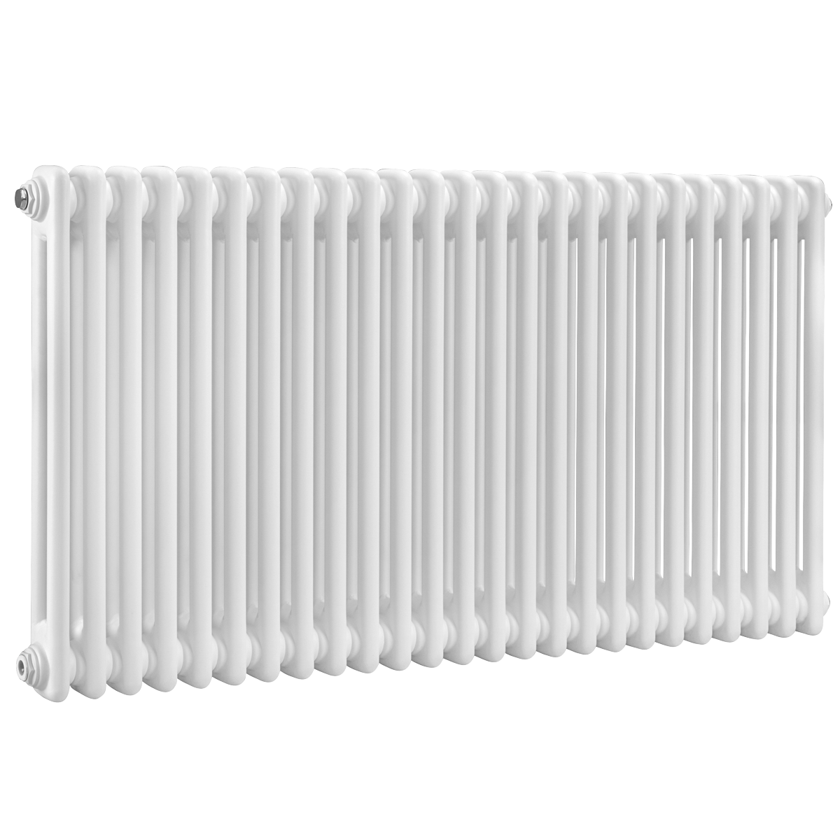 Baridi Horizontal Traditional 2 Column Radiator 600 x 1147mm, White - DH370