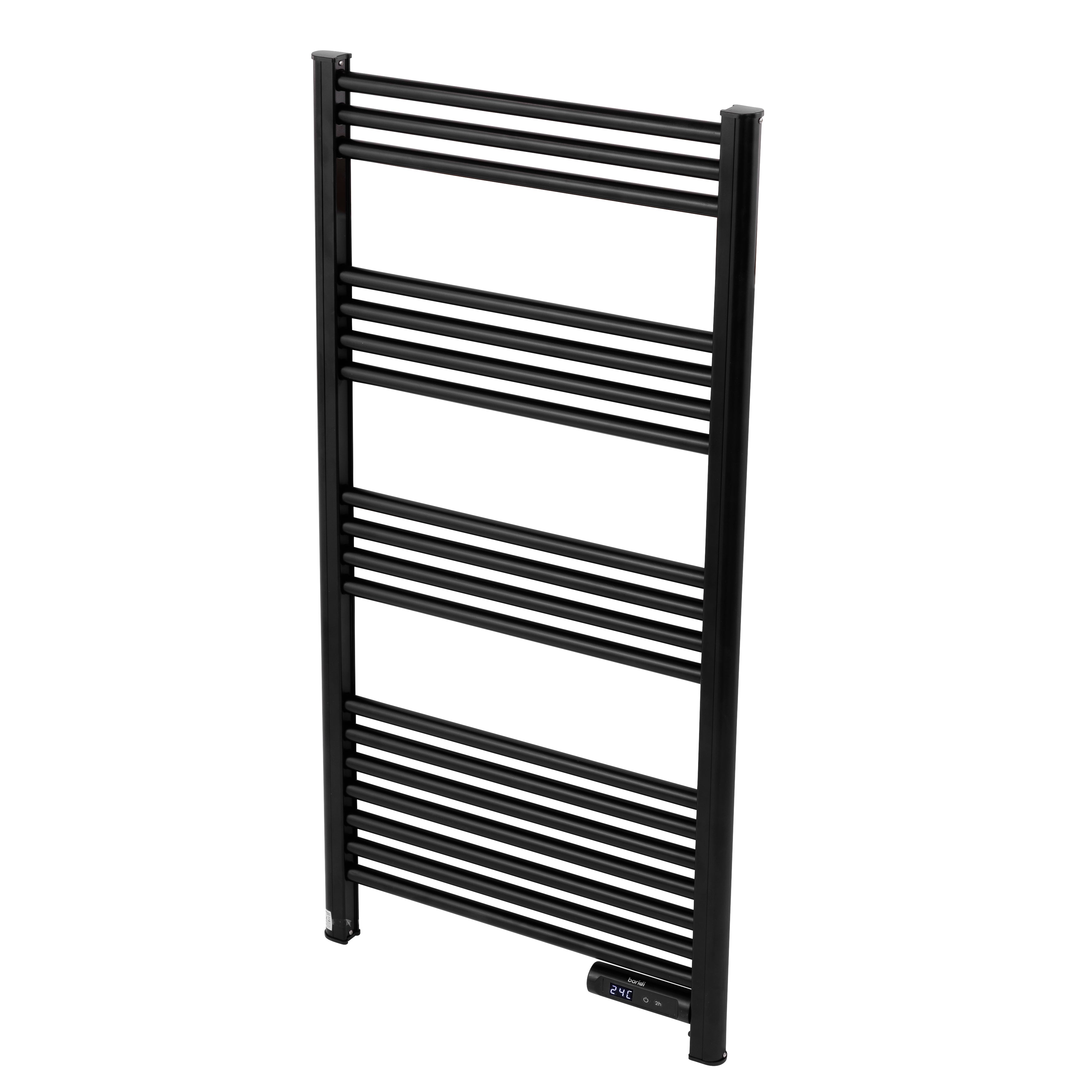 Baridi Electric Heated Towel Rail with LED Display, Black - DH371