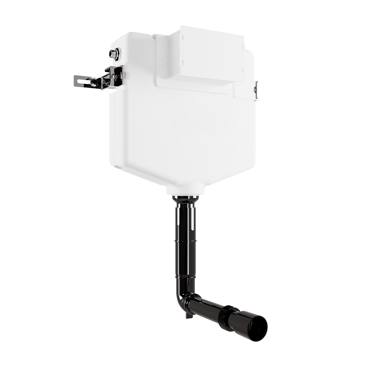 Baridi Concealed Cistern with Long Flush Pipe, Dual Operation, Multi-Inlet & Anti-Condensation Shell - DH402