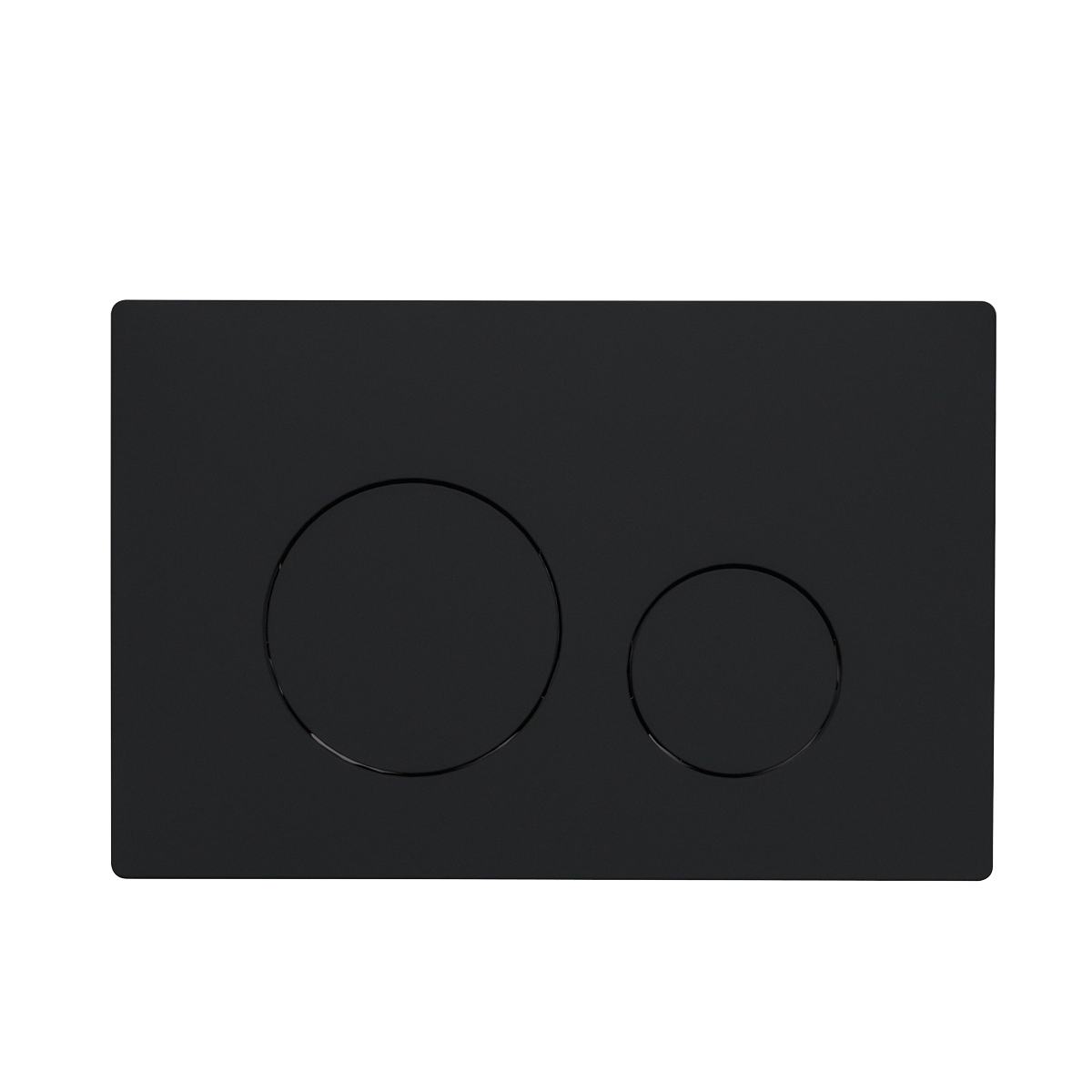 Baridi Matt Black Toilet Flush Plate with Dual Flush - DH406