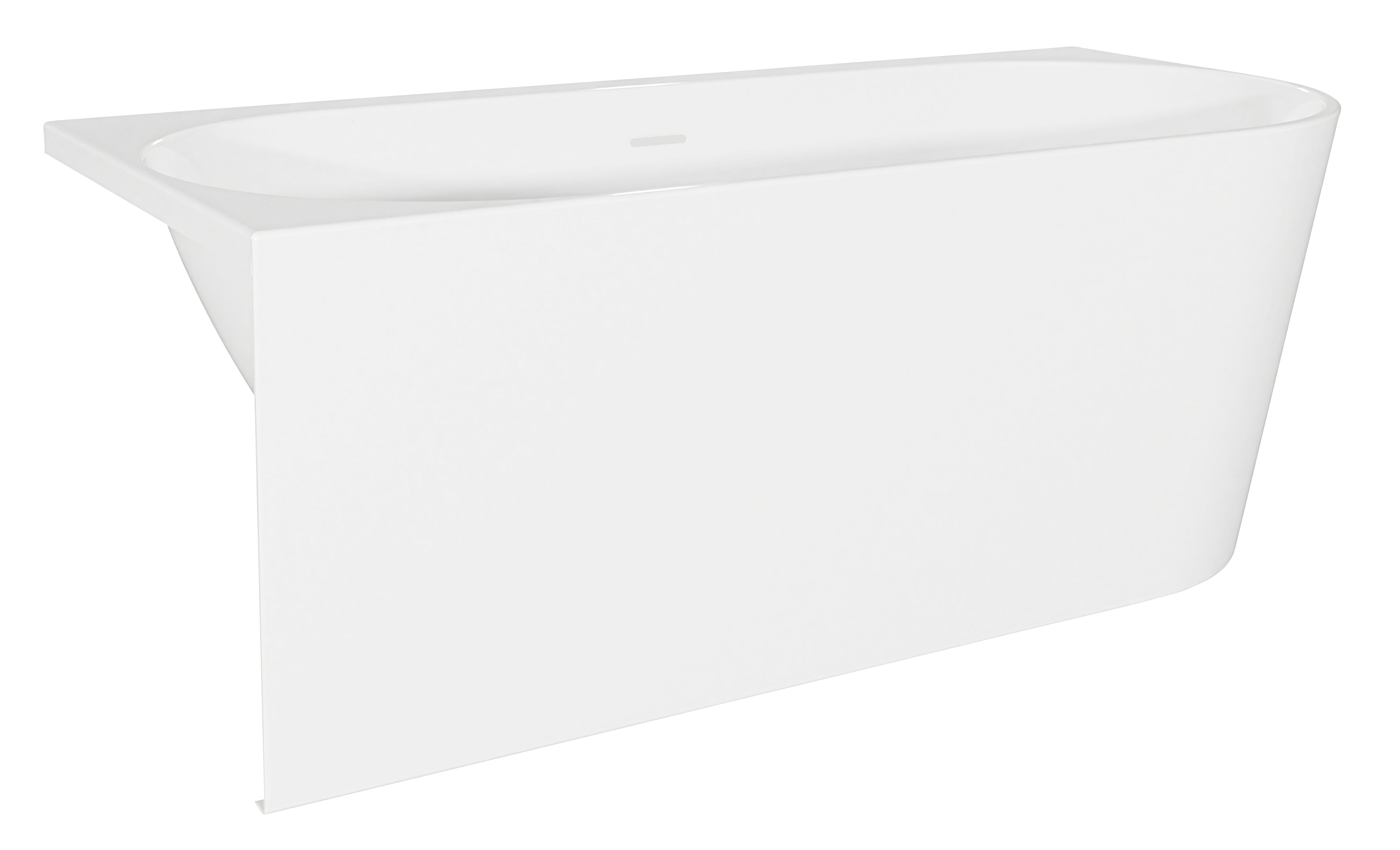 Baridi Left-Hand Corner Slim Rim Bath with Overflow System 150cm, Gloss White - DH423