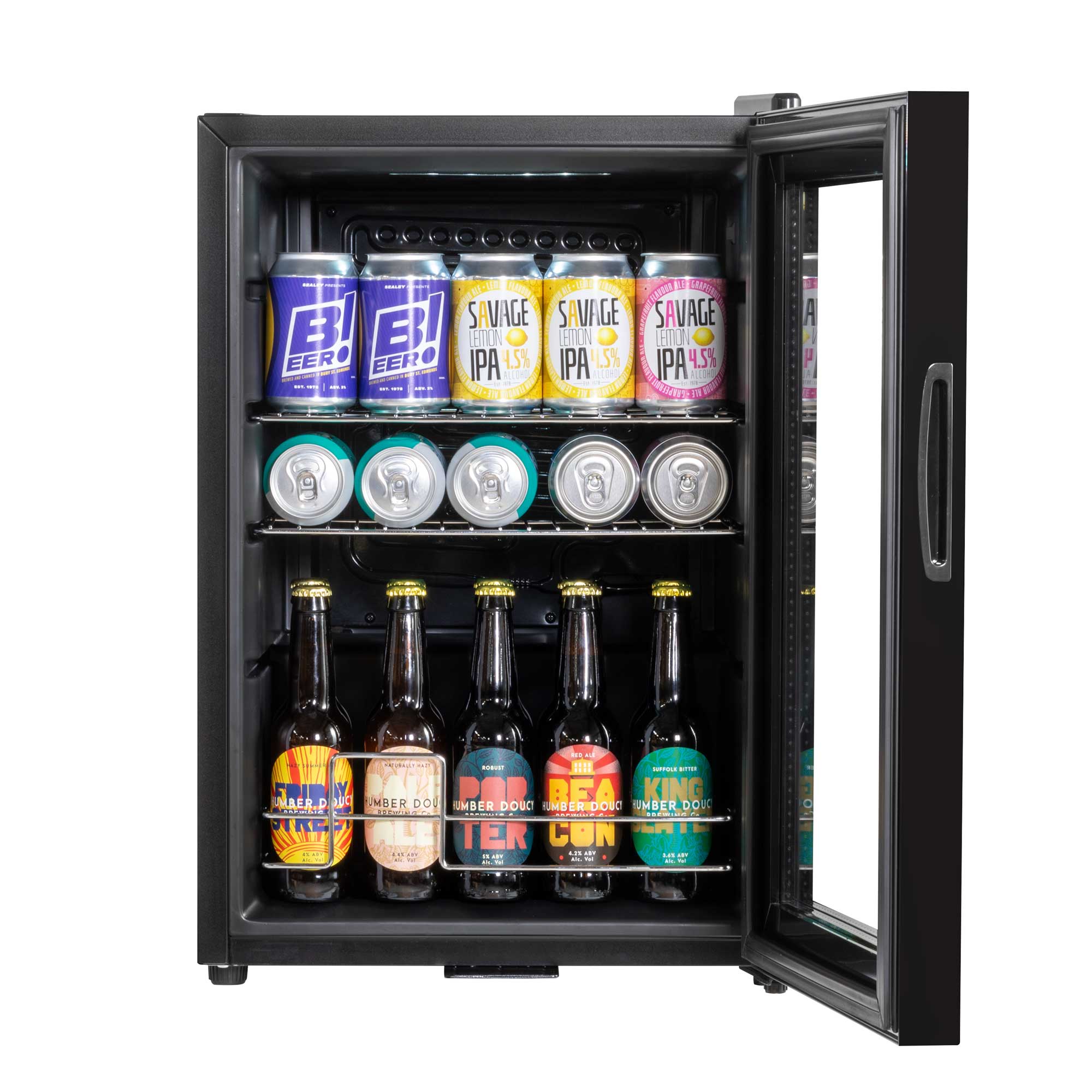 Baridi DH62 Drinks Fridge Straight on - open - full