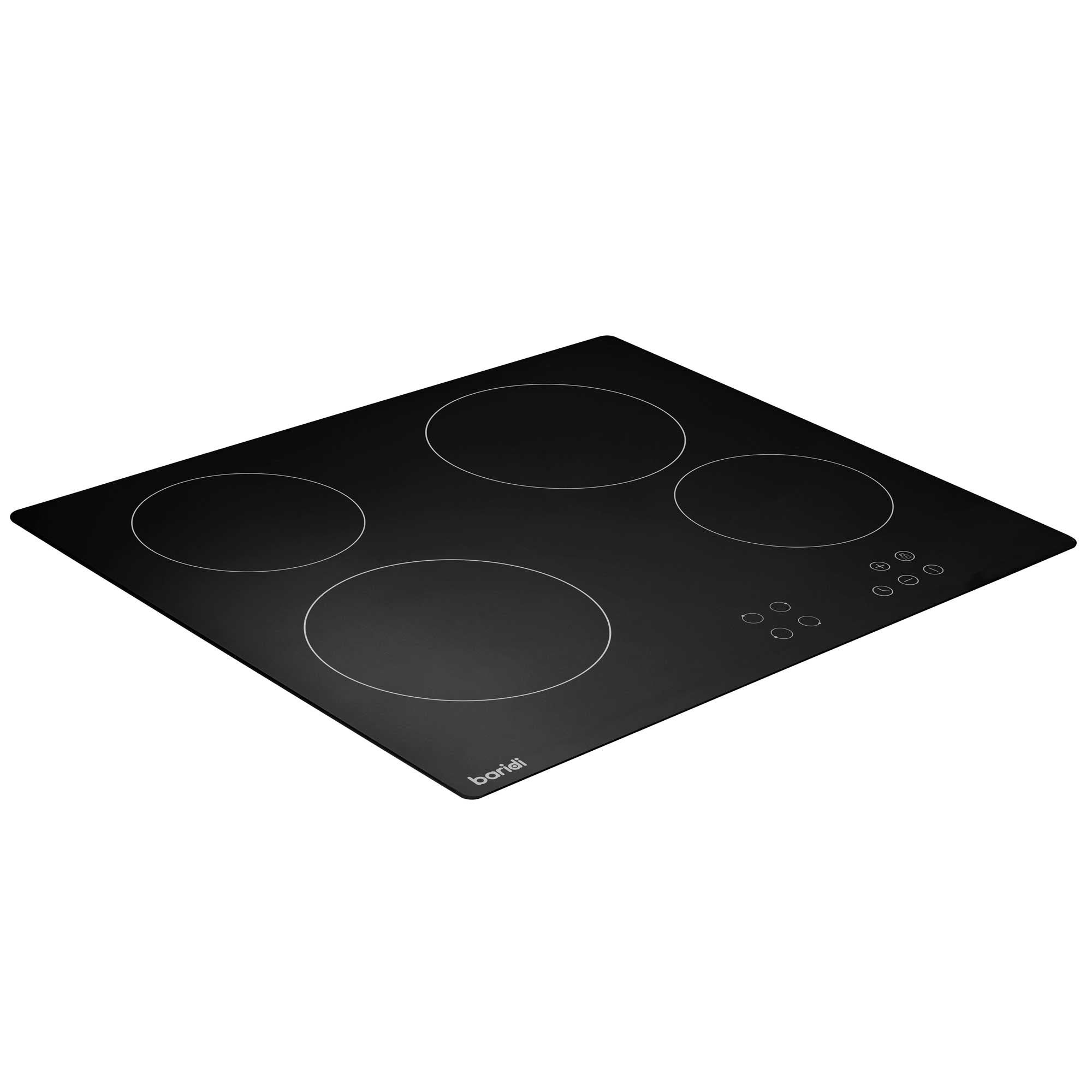 Baridi 4 Zone Ceramic Hob, 5 Function Fan-Assisted Oven & Chimney Style Cooker Hood Bundle - DH188 - Dellonda