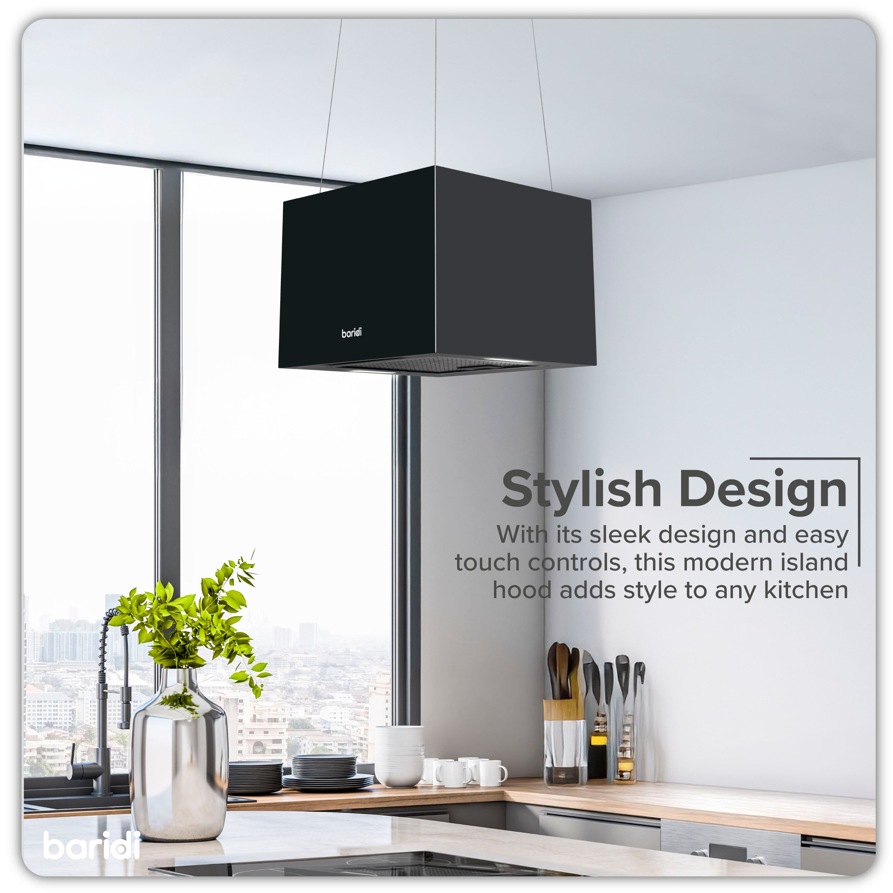 Baridi DH109 Extractor Hoods Action shot - lifesytle