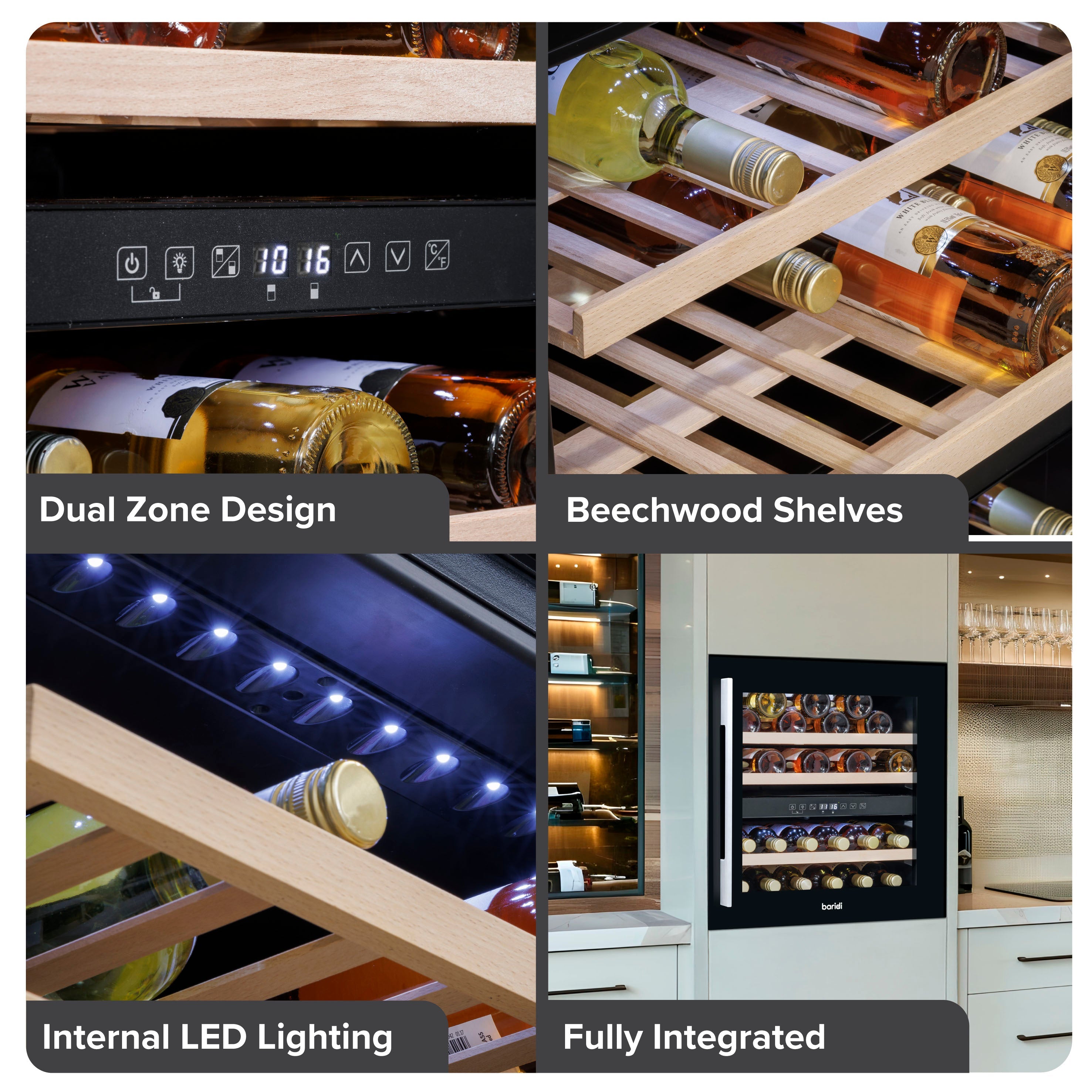 Baridi DH117 Wine Fridges Action shot - infographic - multi - image