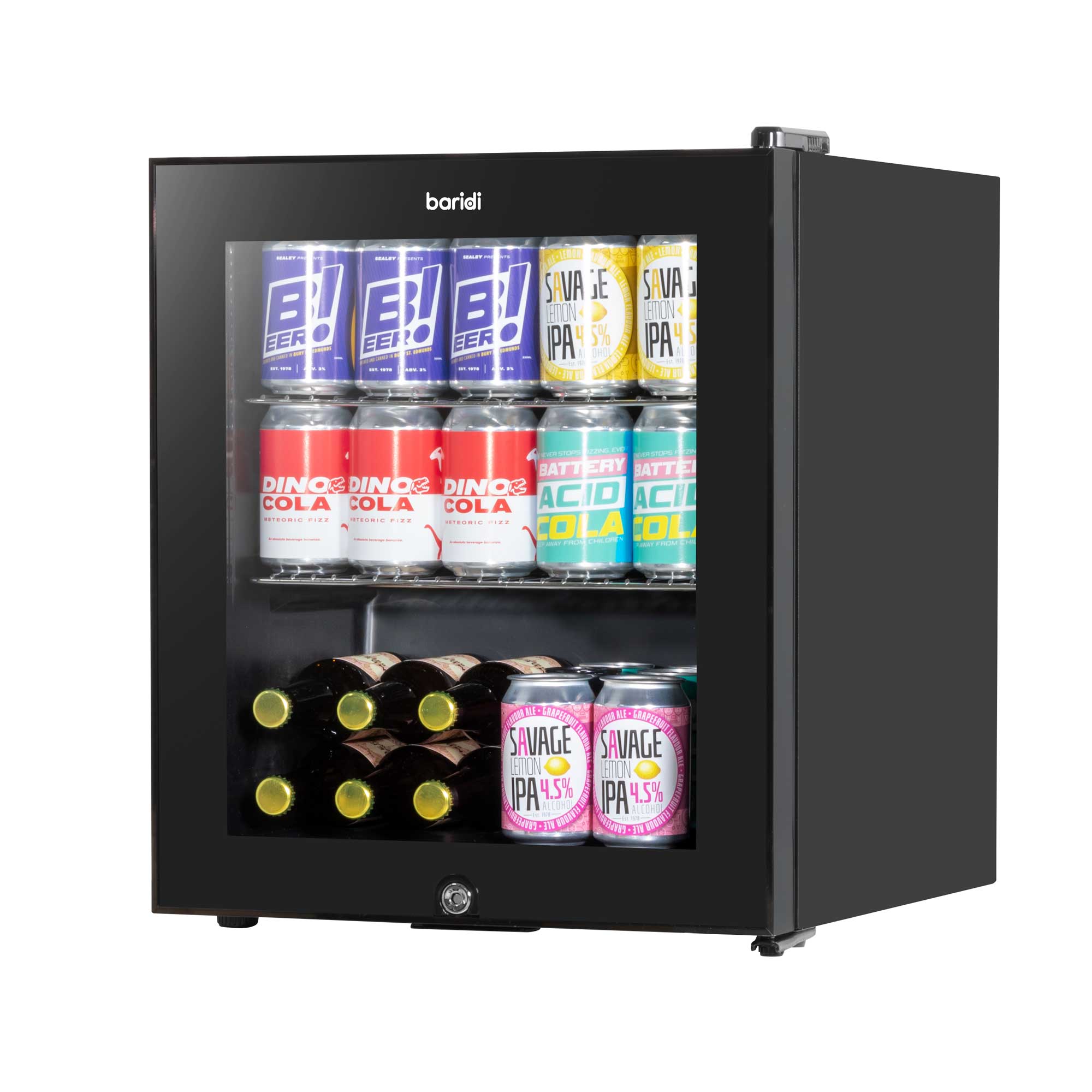 Baridi DH12 Drinks Fridge 2nd perspective - closed - full