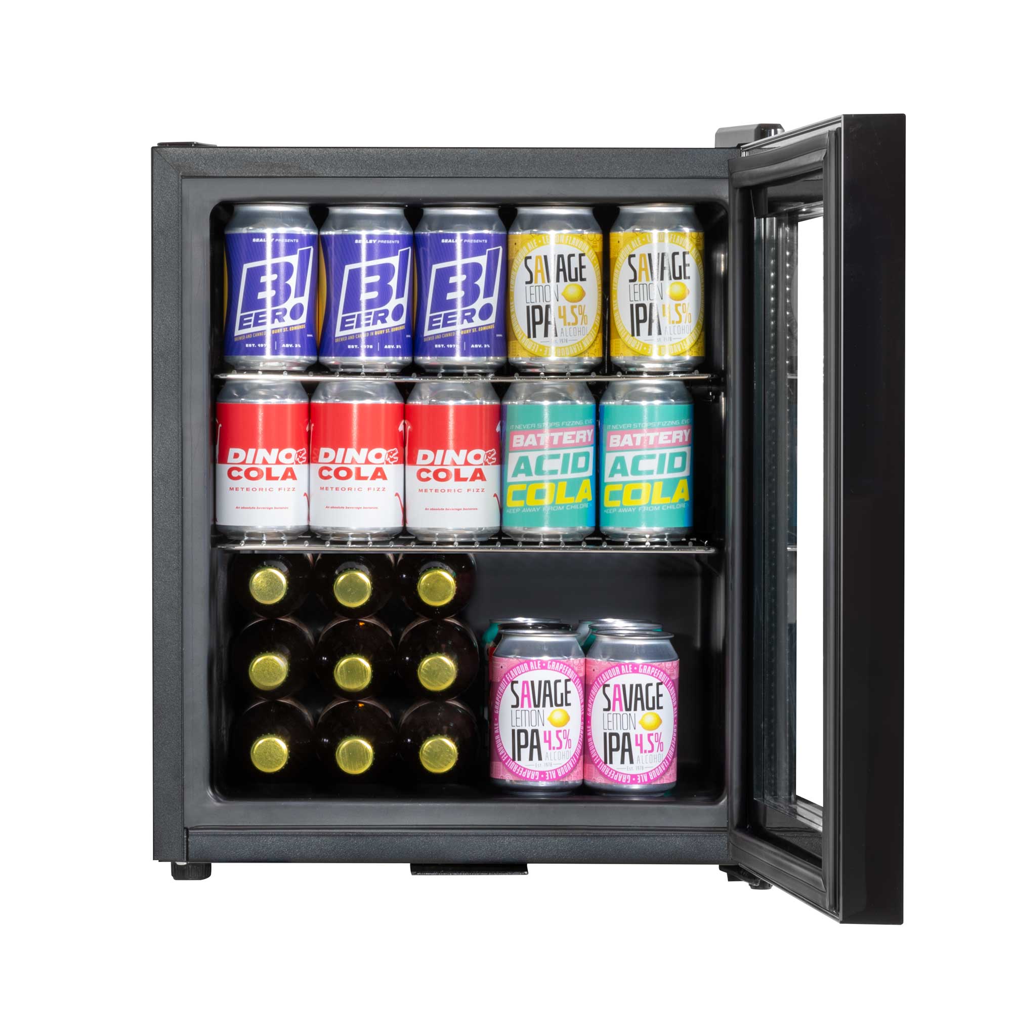 Baridi DH12 Drinks Fridge Straight on - open - full