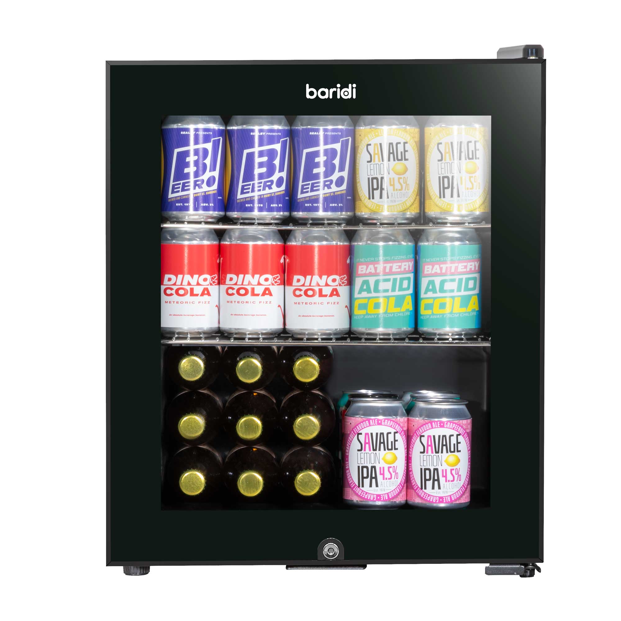 Baridi DH12 Drinks Fridge Straight on