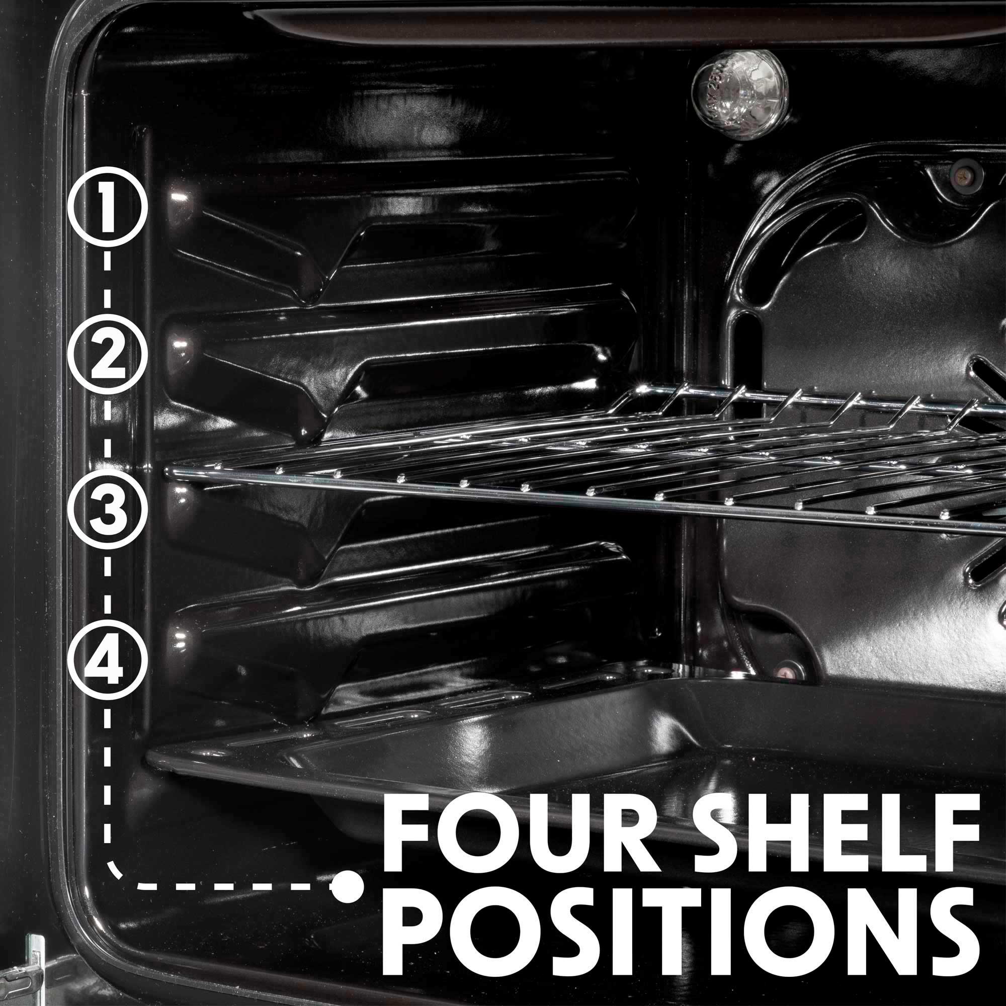 Baridi DH124 Fan Oven Action shot - shelf - positions