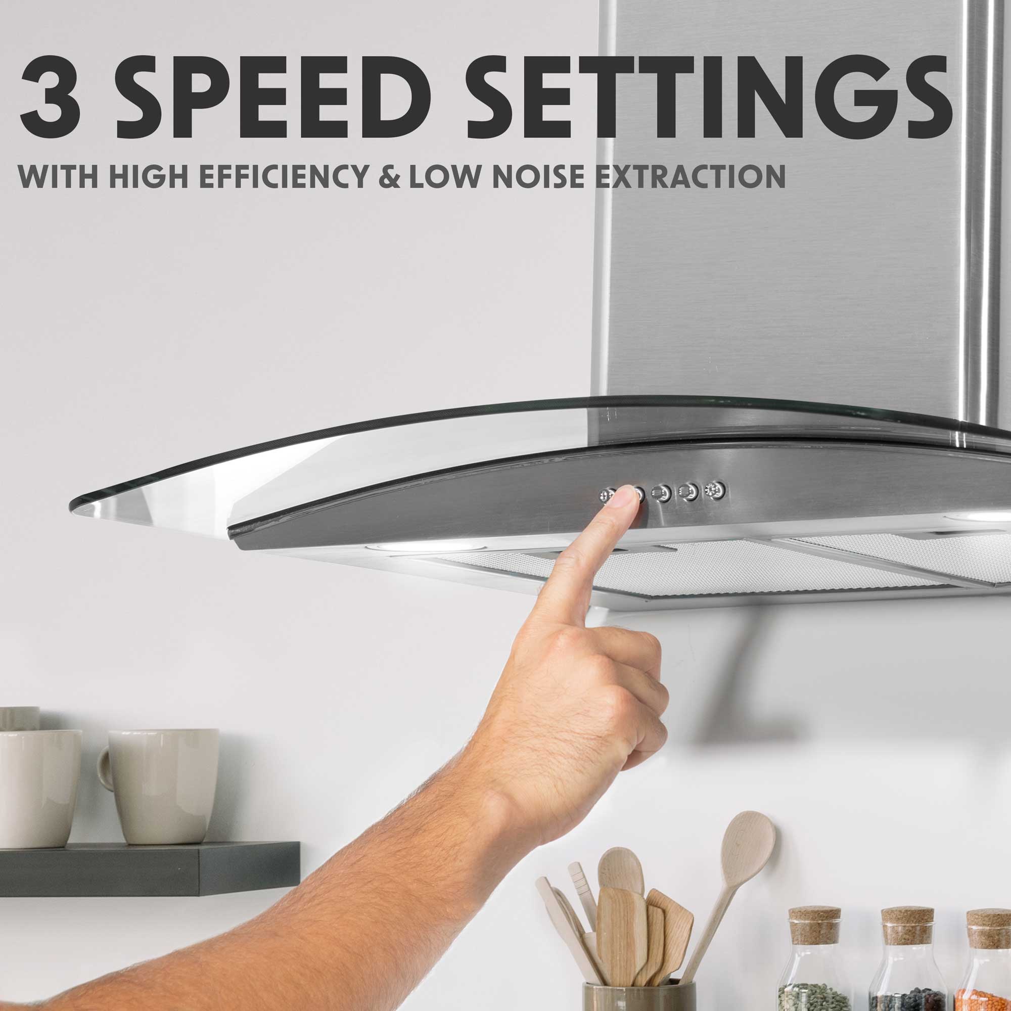 Baridi DH128 Extractor Hoods Action shot - lifestyle - 2nd perspective