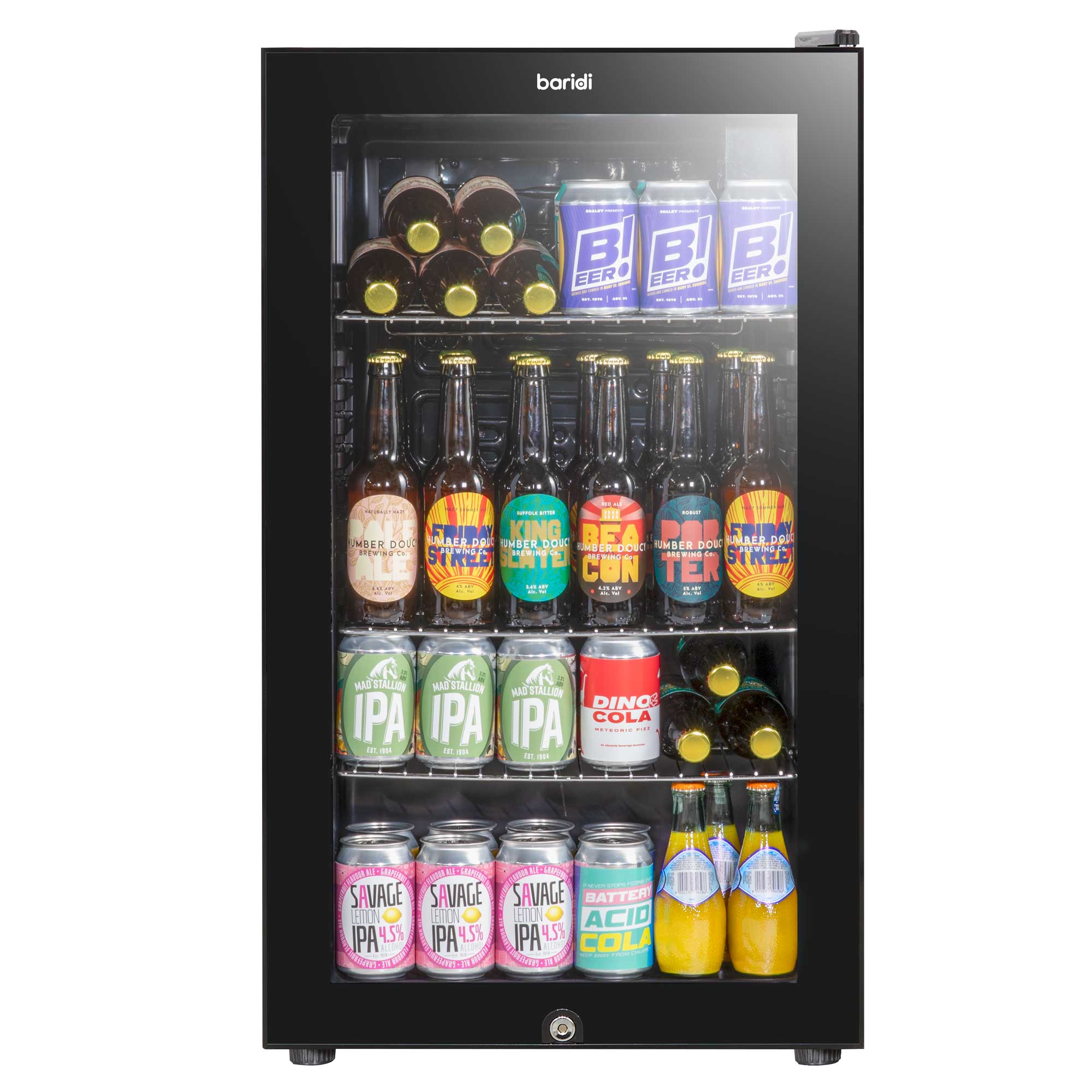 Baridi DH13 Drinks Fridge Straight on