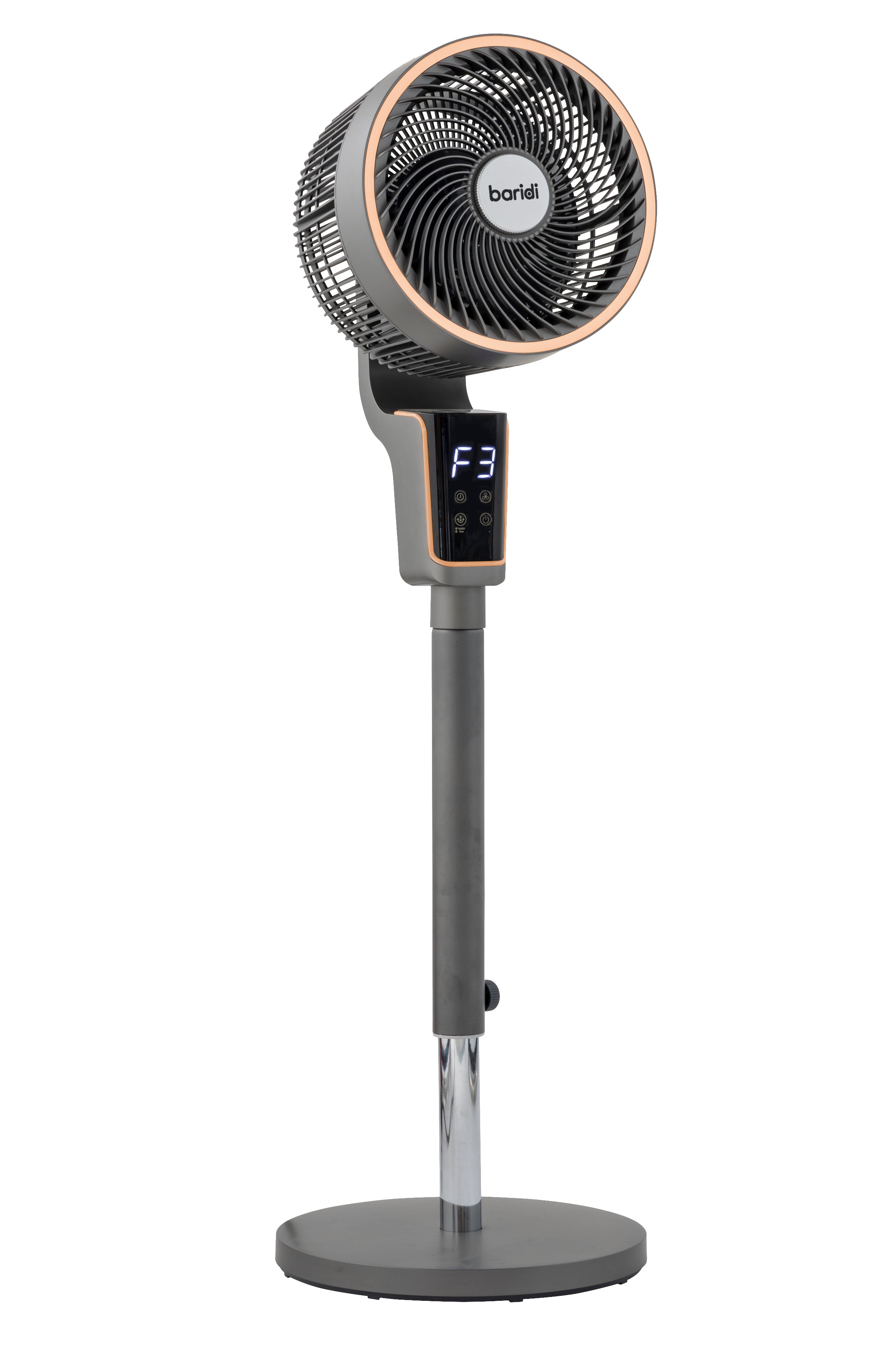 Baridi 12" Pedestal Fan with Remote Control & 12hr Timer - DH141