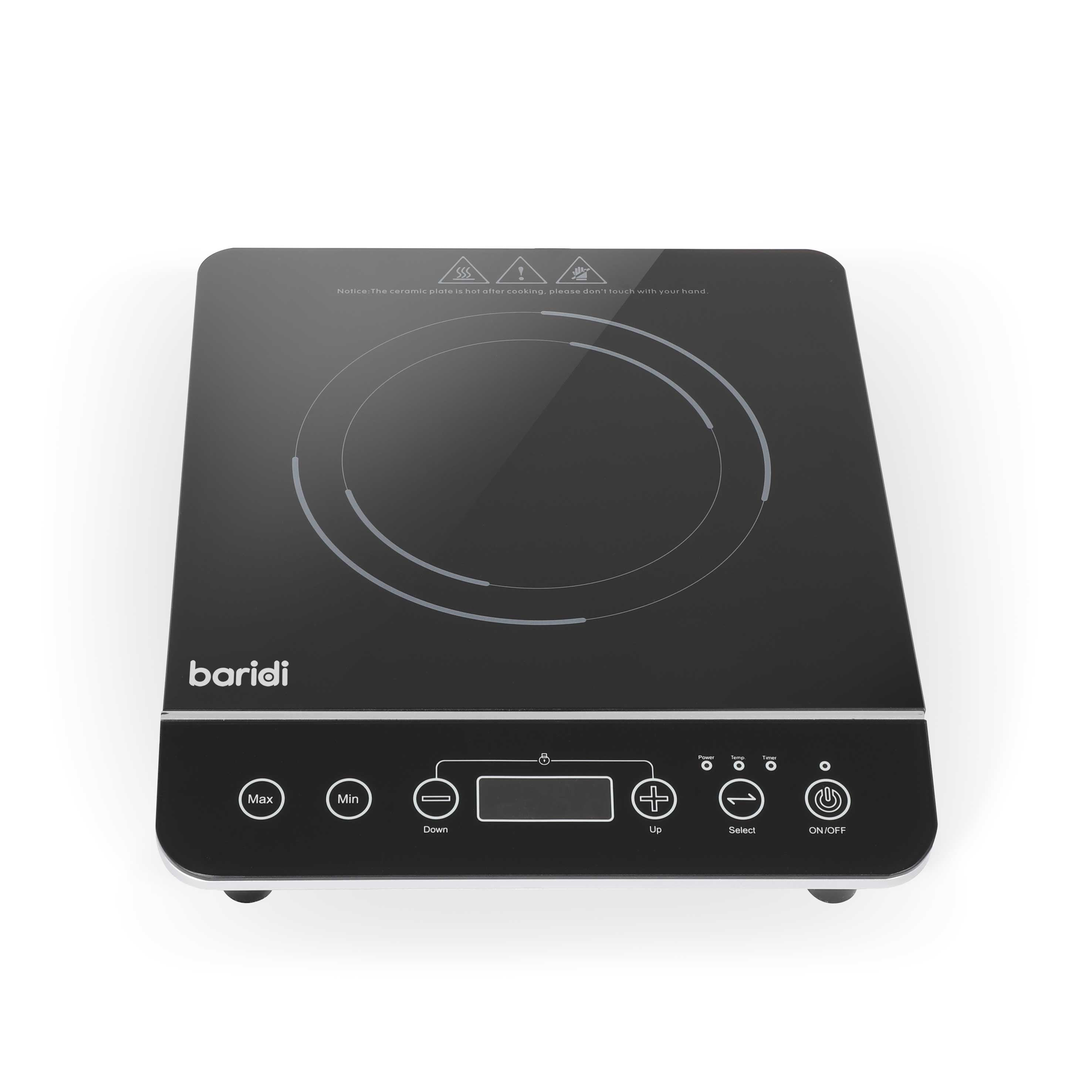 Baridi DH145 Portable Induction Hobs Straight on - 2nd perspective