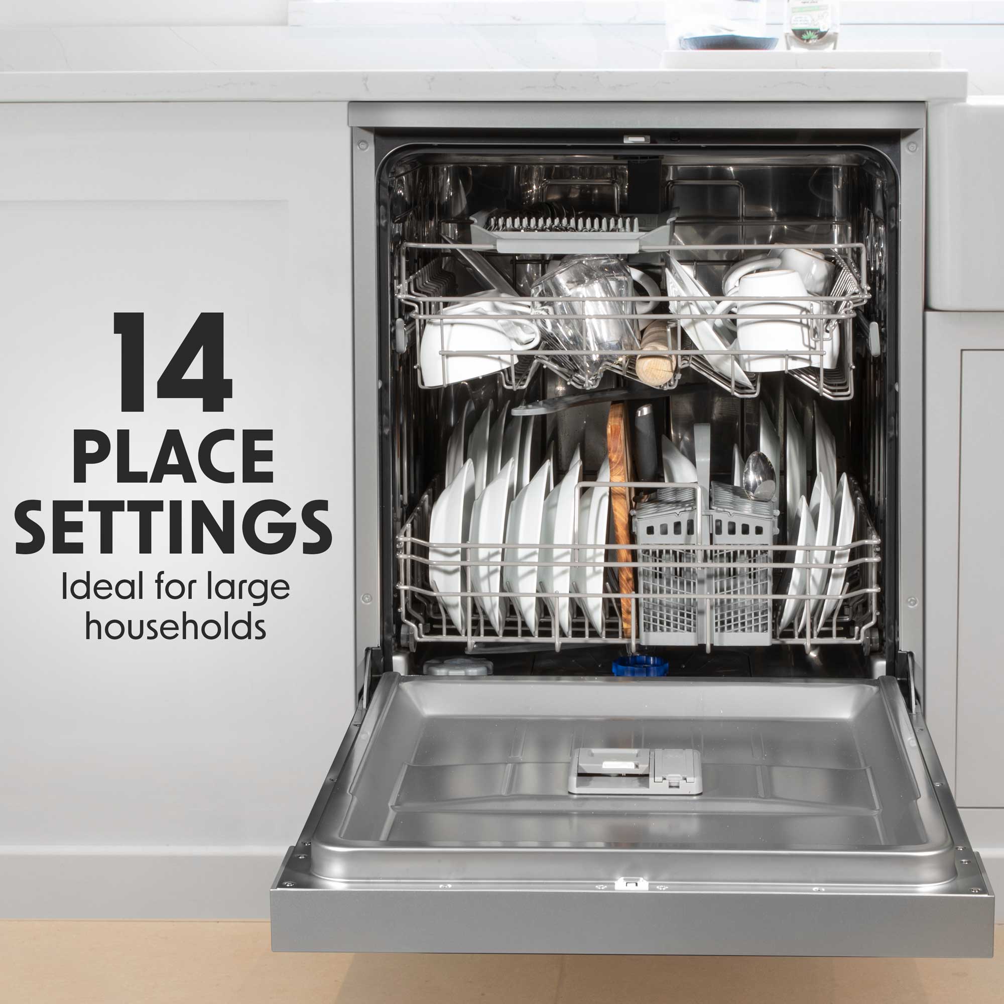 Baridi DH167 Dishwashers Action shot - 10 - place - settings