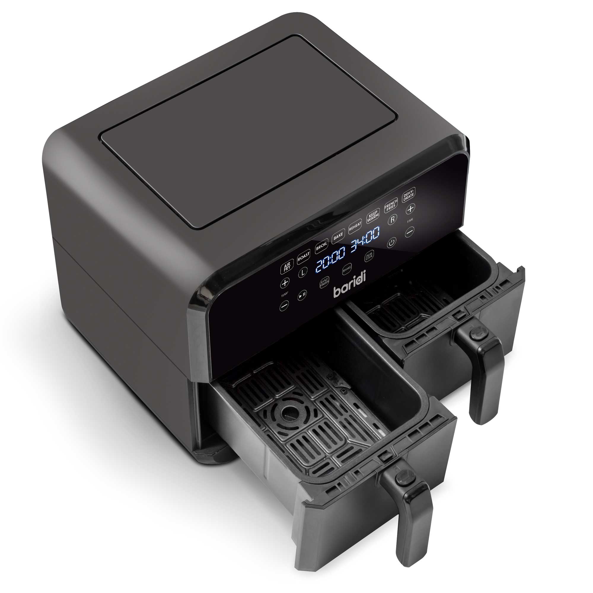 Baridi DH172 Air Fryer Top - angle - open