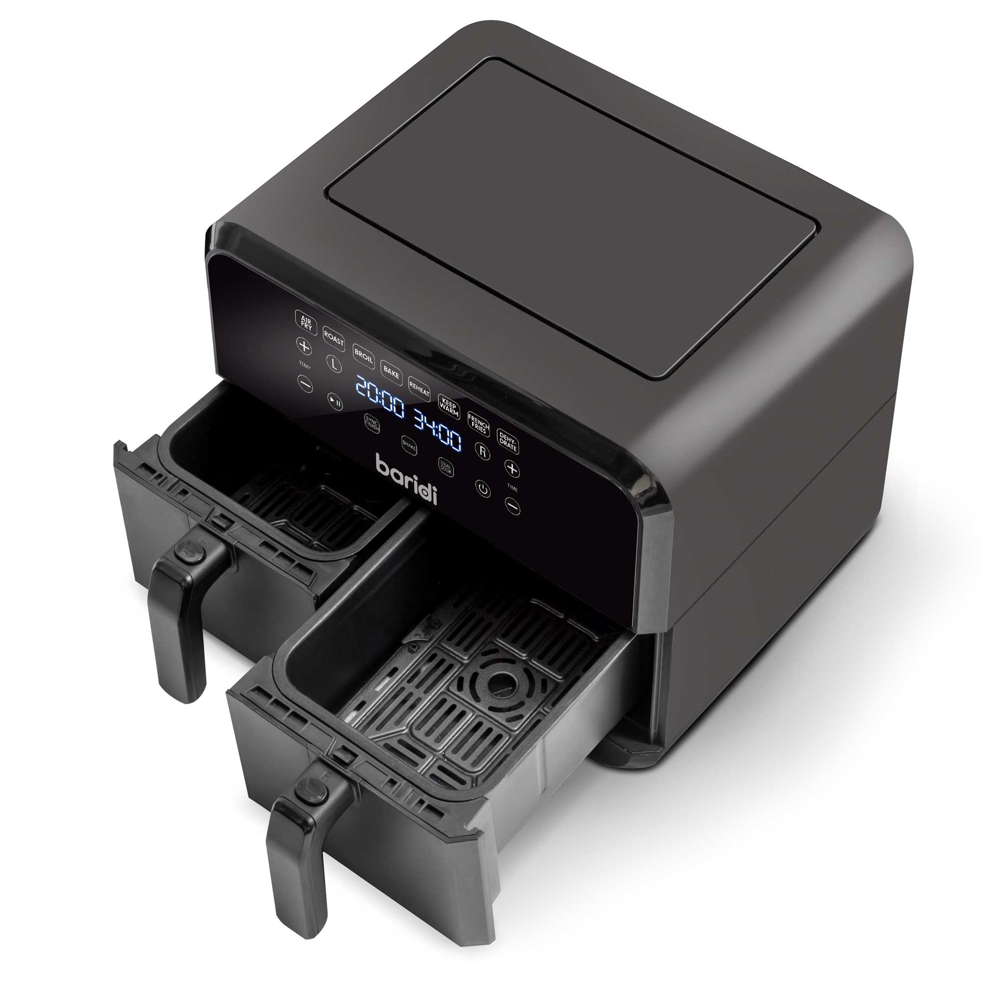 Baridi DH172 Air Fryer Top - angle - open - 2nd perspective