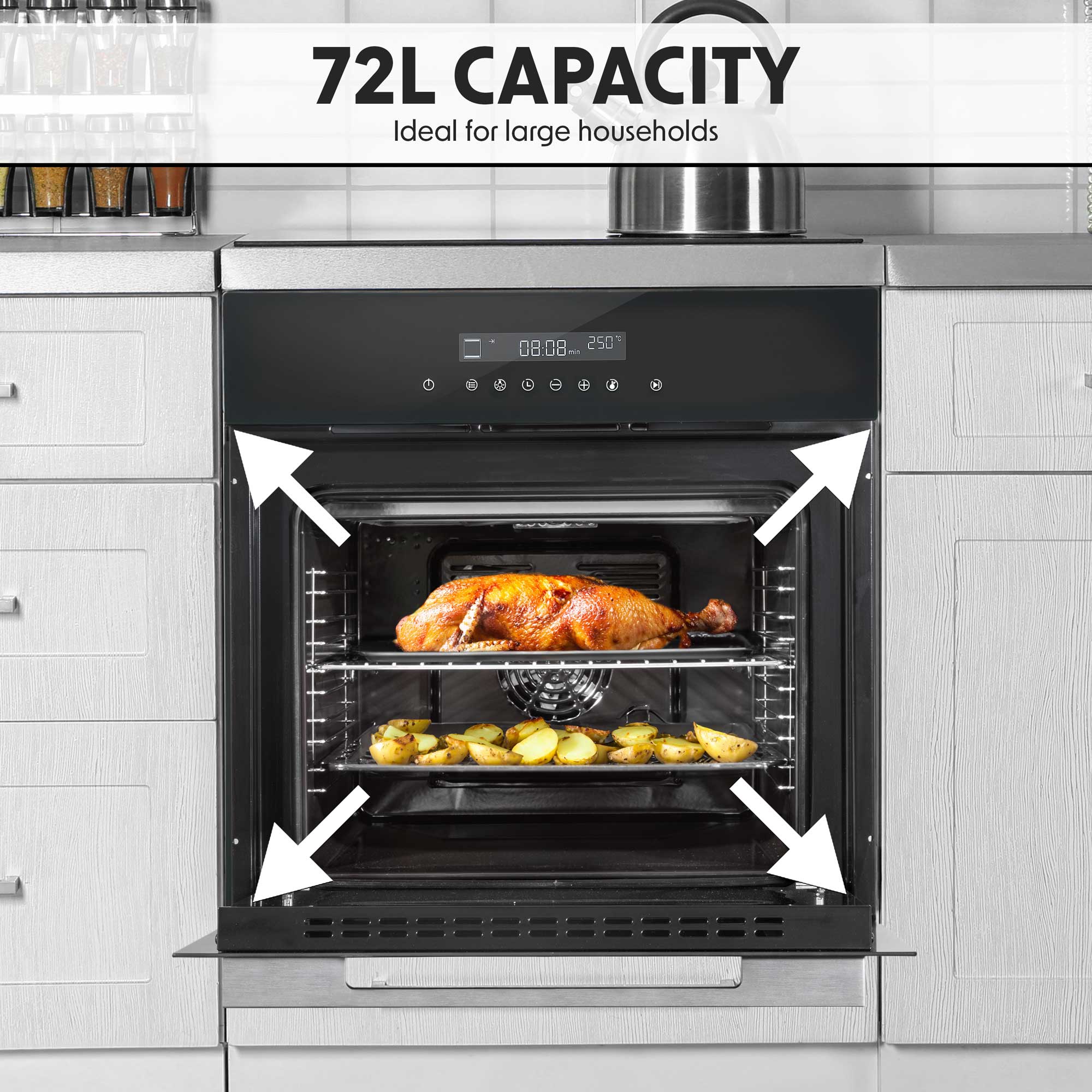 Baridi DH199 Fan Oven Action shot - capacity - updated