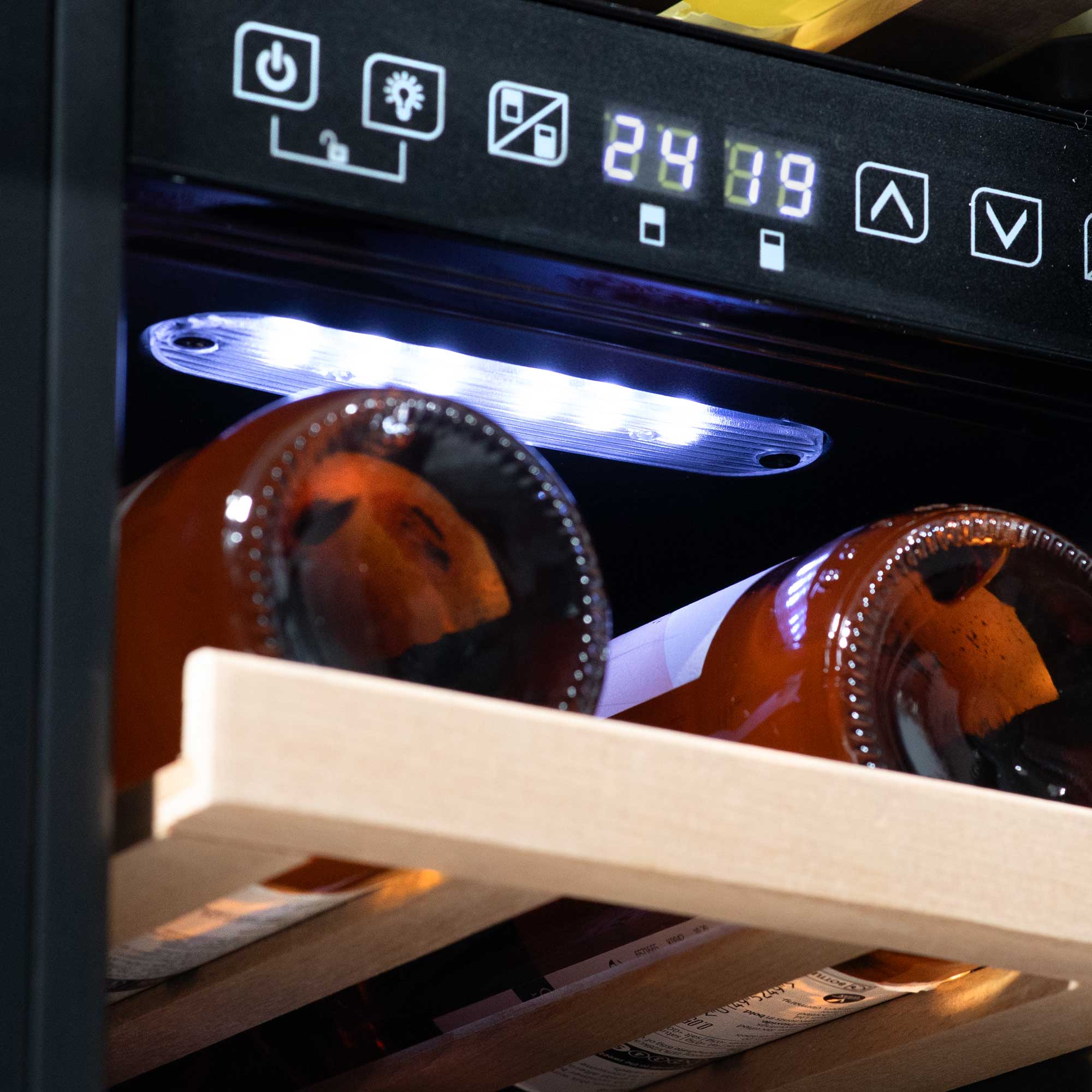 Baridi DH204 Wine Fridges Action shot - led - light