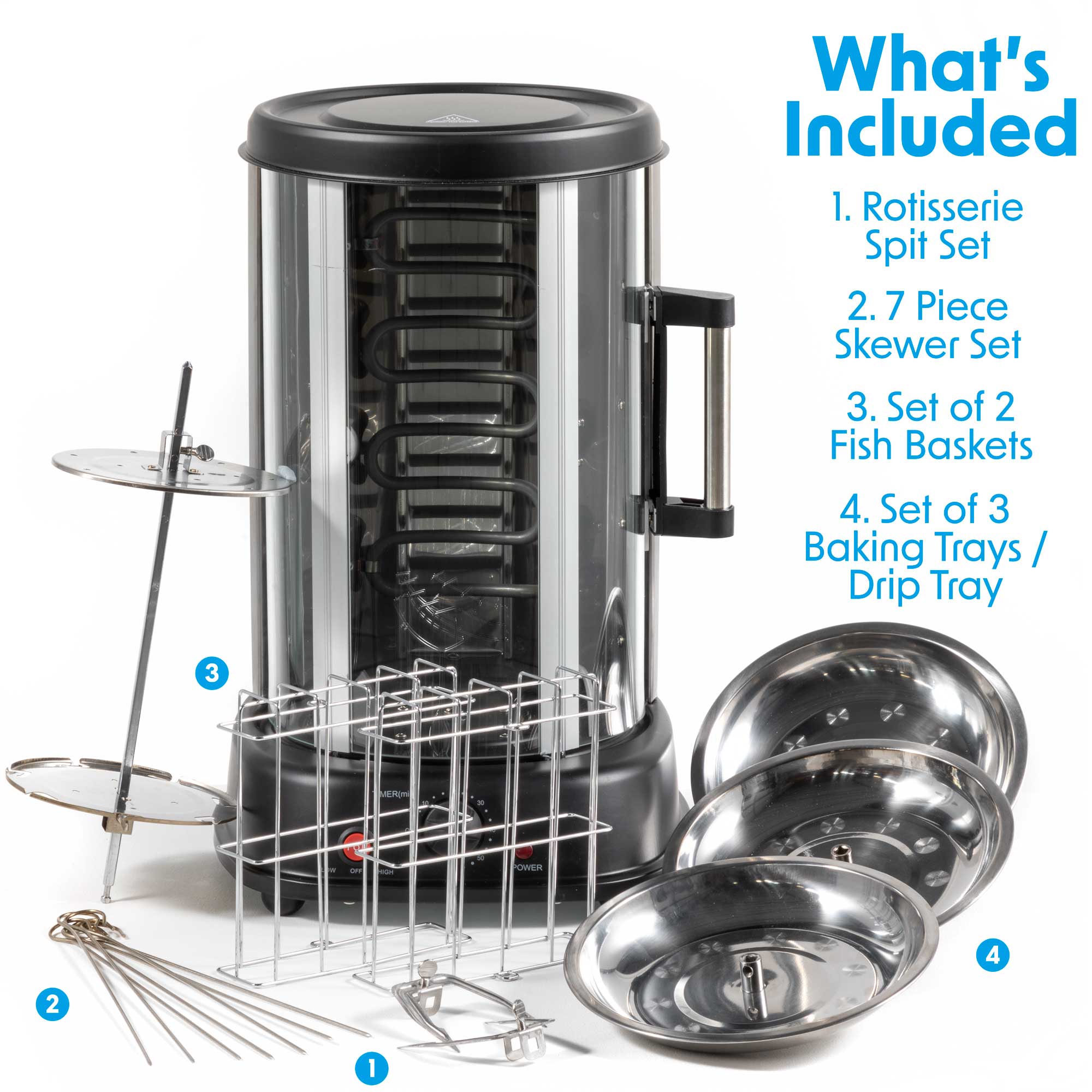 Baridi DH216 Rotisserie whats included