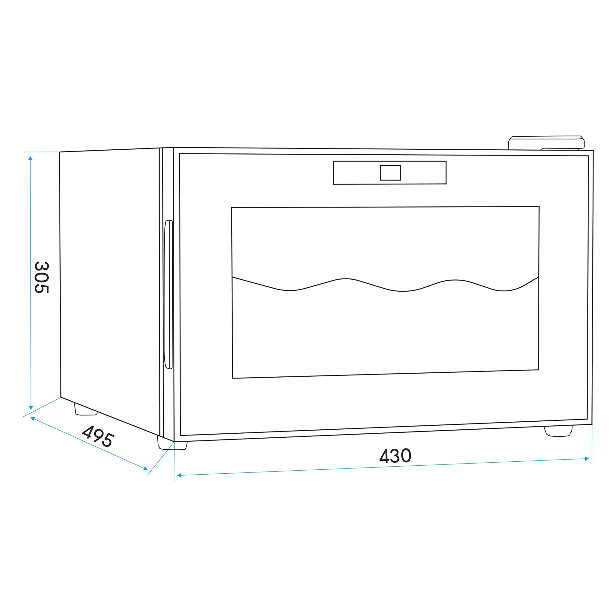 Baridi DH218 Wine Fridges Action shot - dimensions