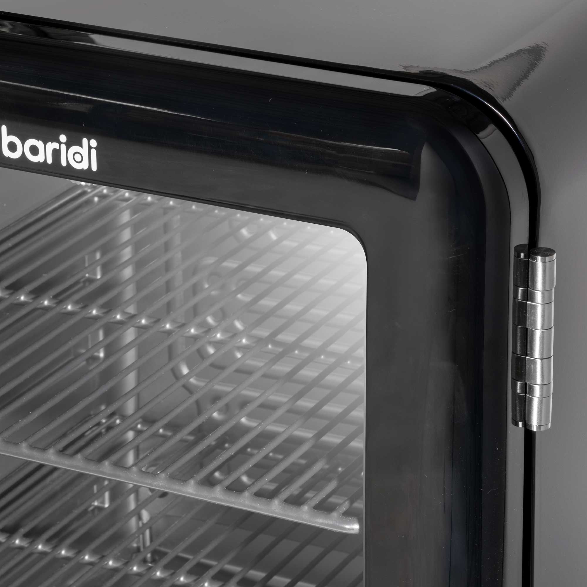 Baridi DH222 Drinks Fridge Action shot - uv - resistant - glass