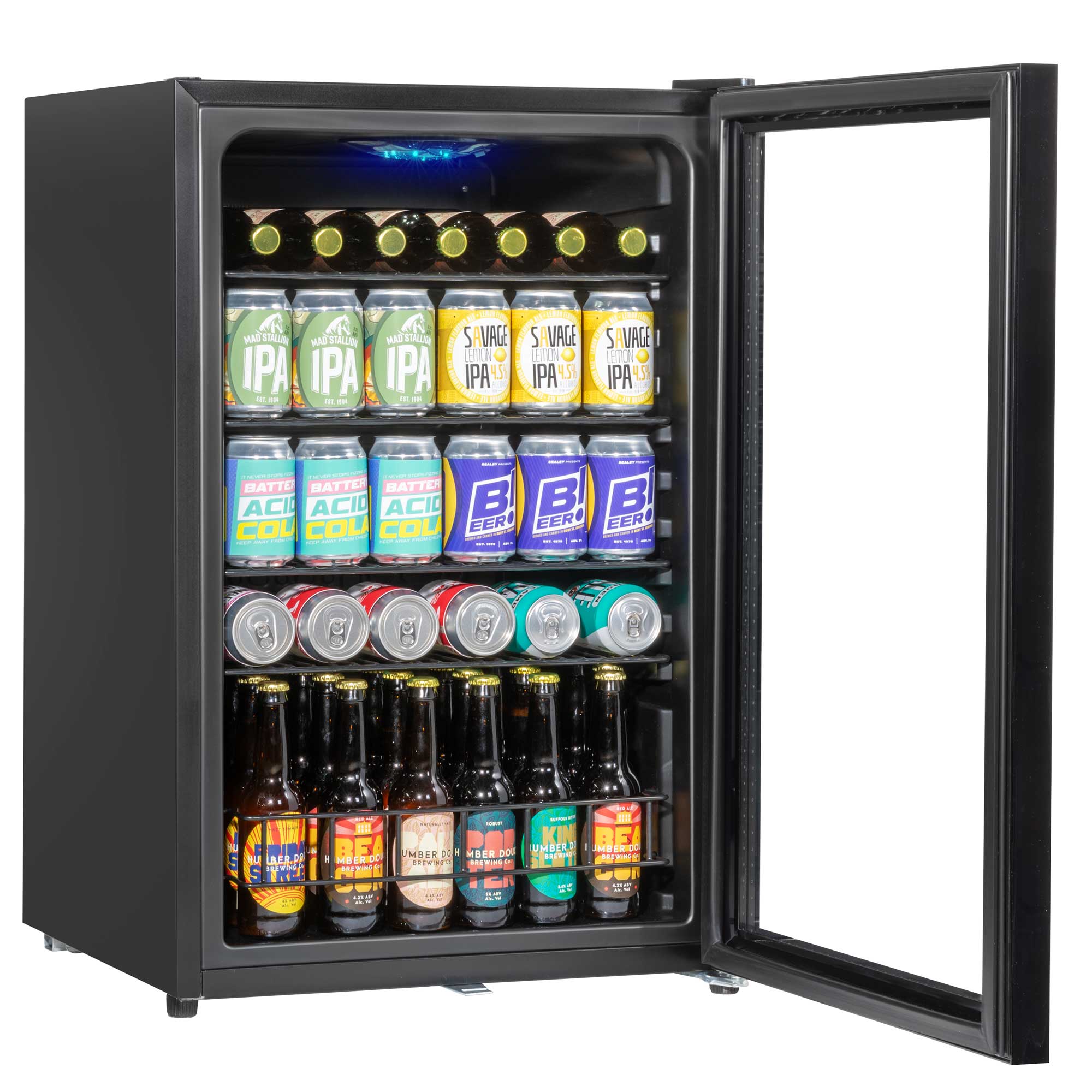 Baridi DH223 Drinks Fridge Open - full