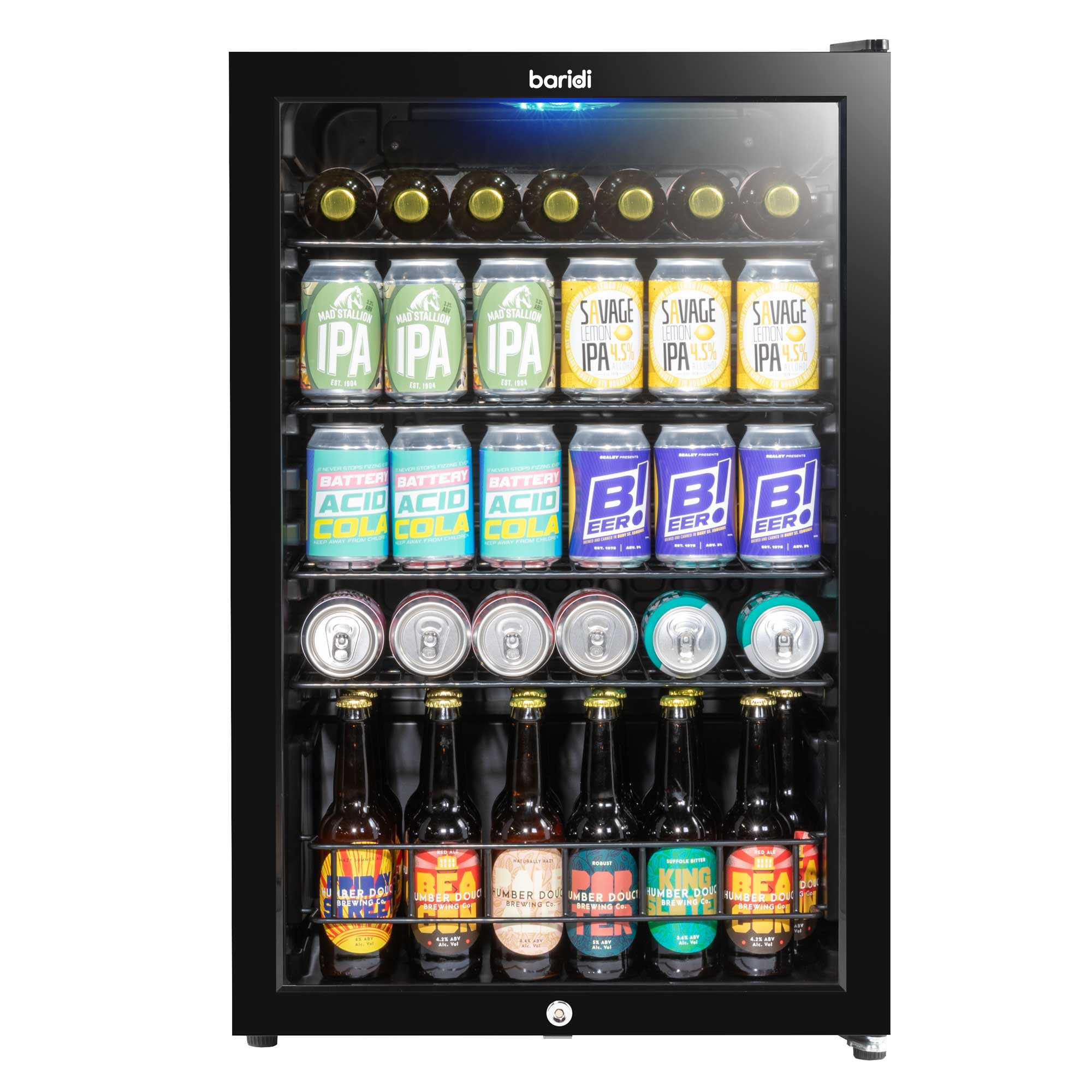 Baridi DH223 Drinks Fridge Straight on - full