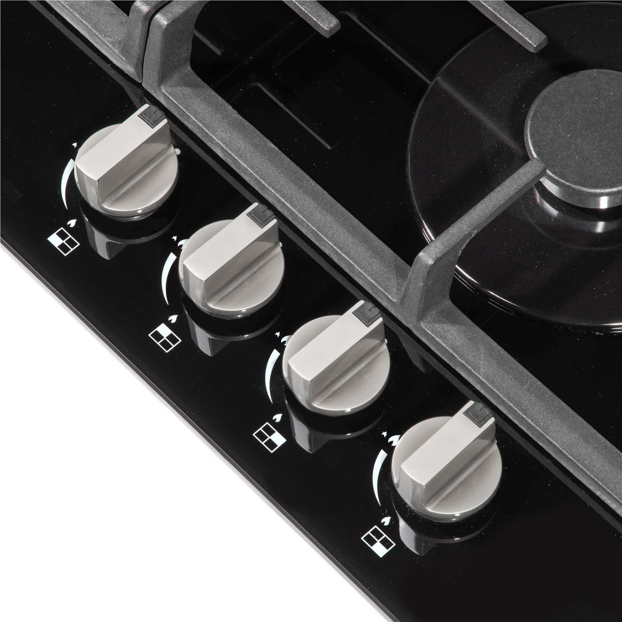 Baridi DH226 Gas Hob Action shot - dials