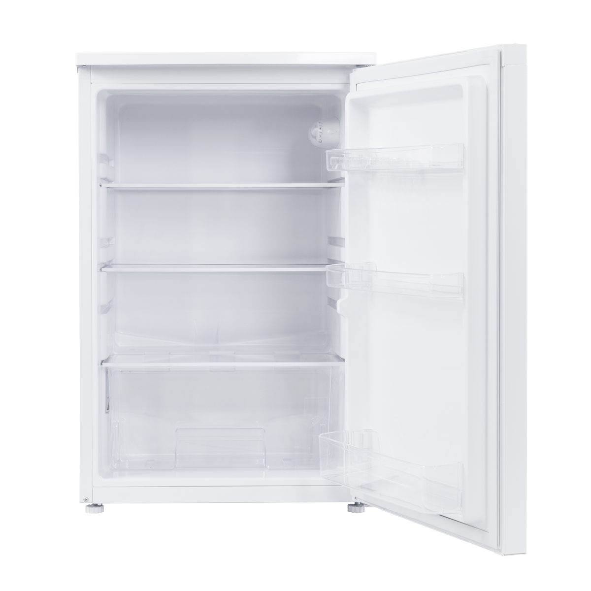 Baridi 55cm Freestanding Undercounter Larder Fridge, 126L, Reversible Door, White - DH246