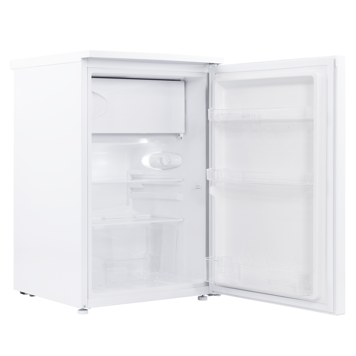 Baridi 55cm Freestanding Undercounter Fridge with Ice Box, Reversible Door, 107L Capacity, White - DH248