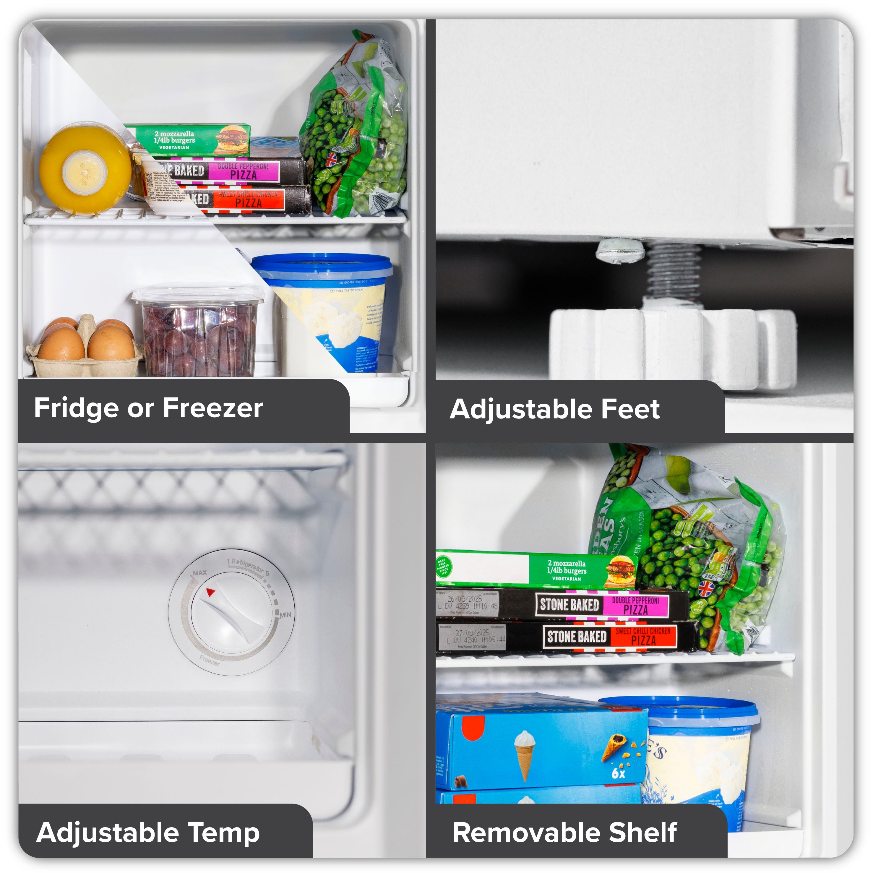 Baridi DH254 Fridge Freezer Action shot - multi - image