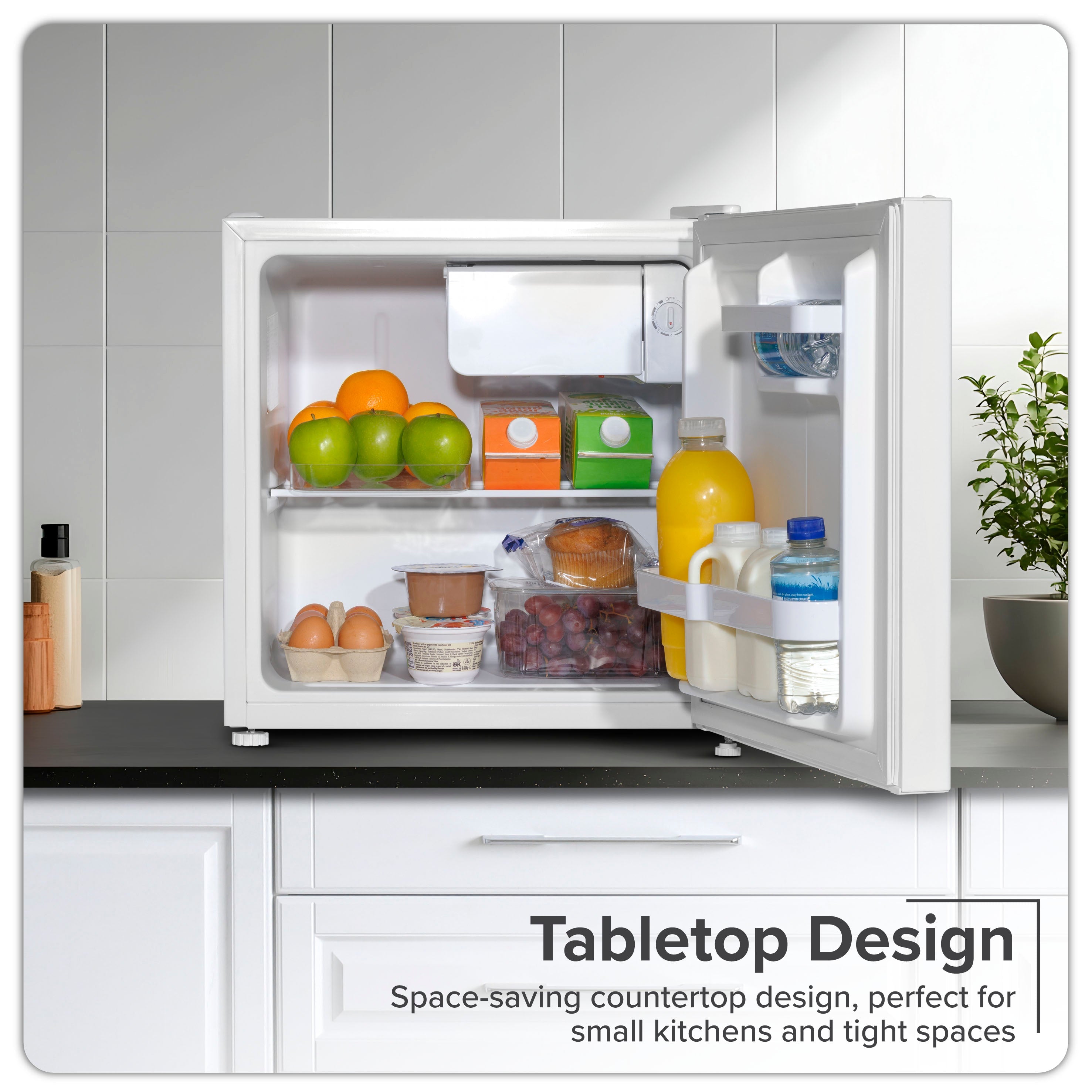 Baridi DH256 Fridge Action shot - lifestyle - infographic