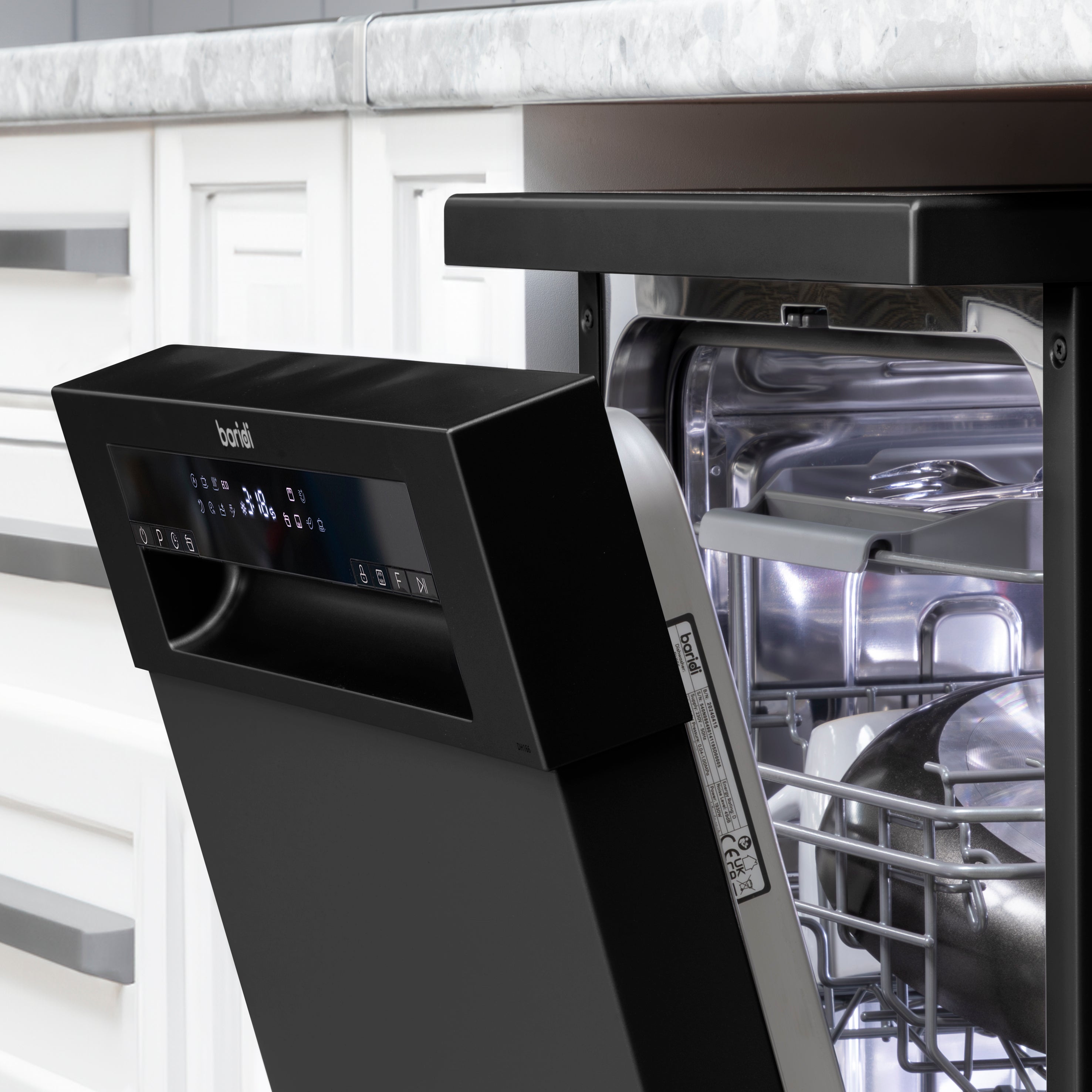 Baridi 45cm Slimline Freestanding Dishwasher, 10 Place Settings, 8 Programs - DH267