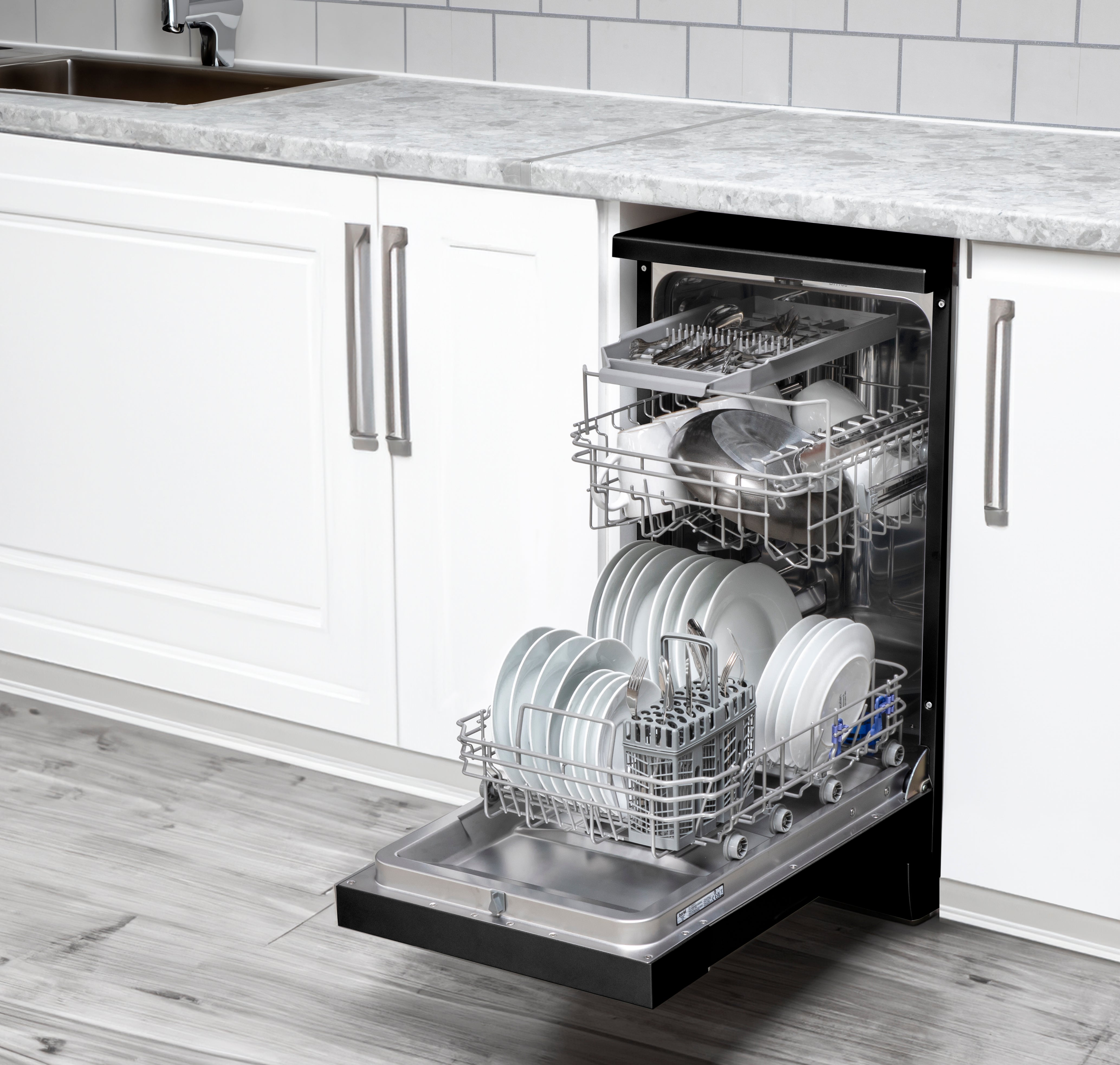 Baridi 45cm Slimline Freestanding Dishwasher, 10 Place Settings, 8 Programs - DH267