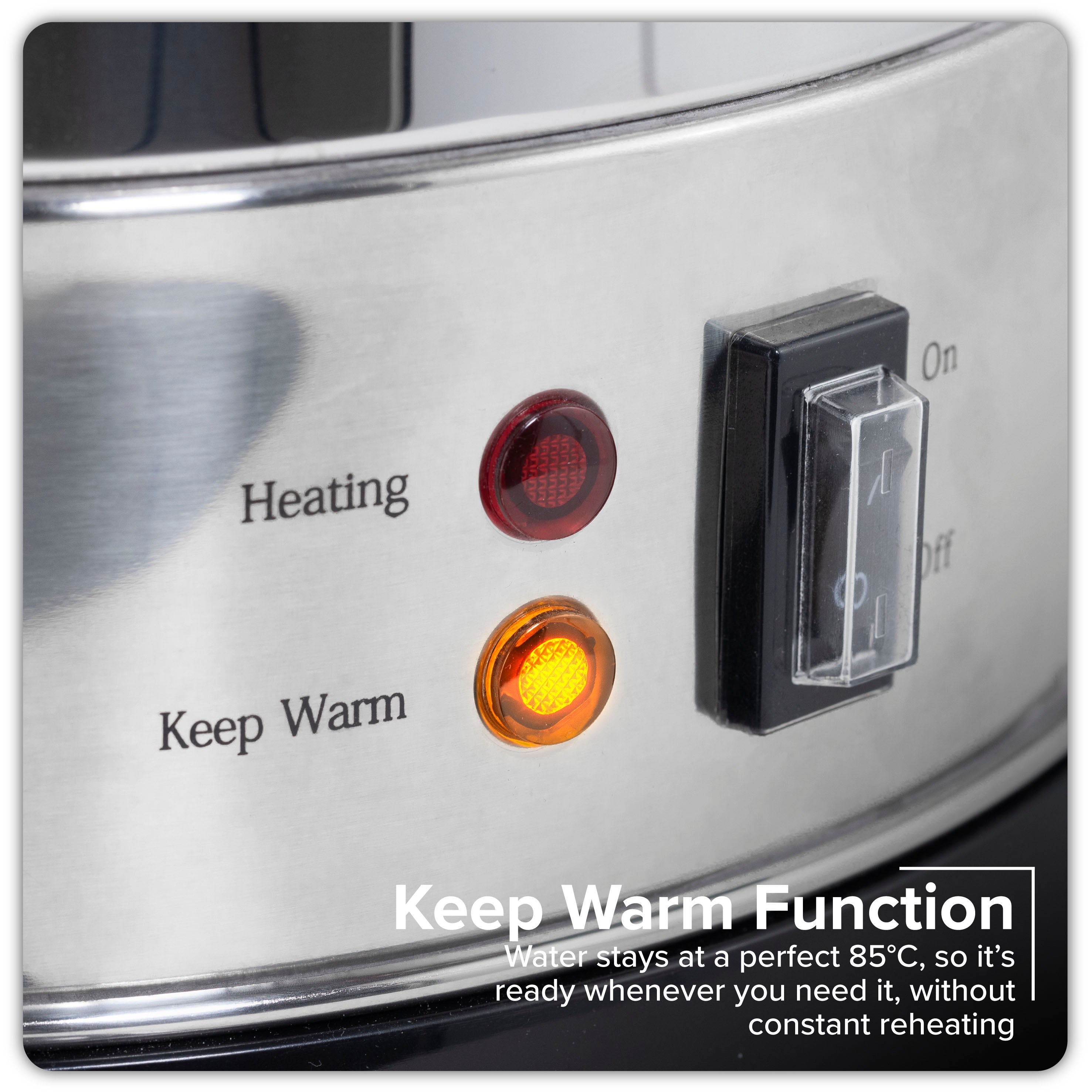 Baridi DH270 Hot Water Dispenser Action shot - infographic - full - photo