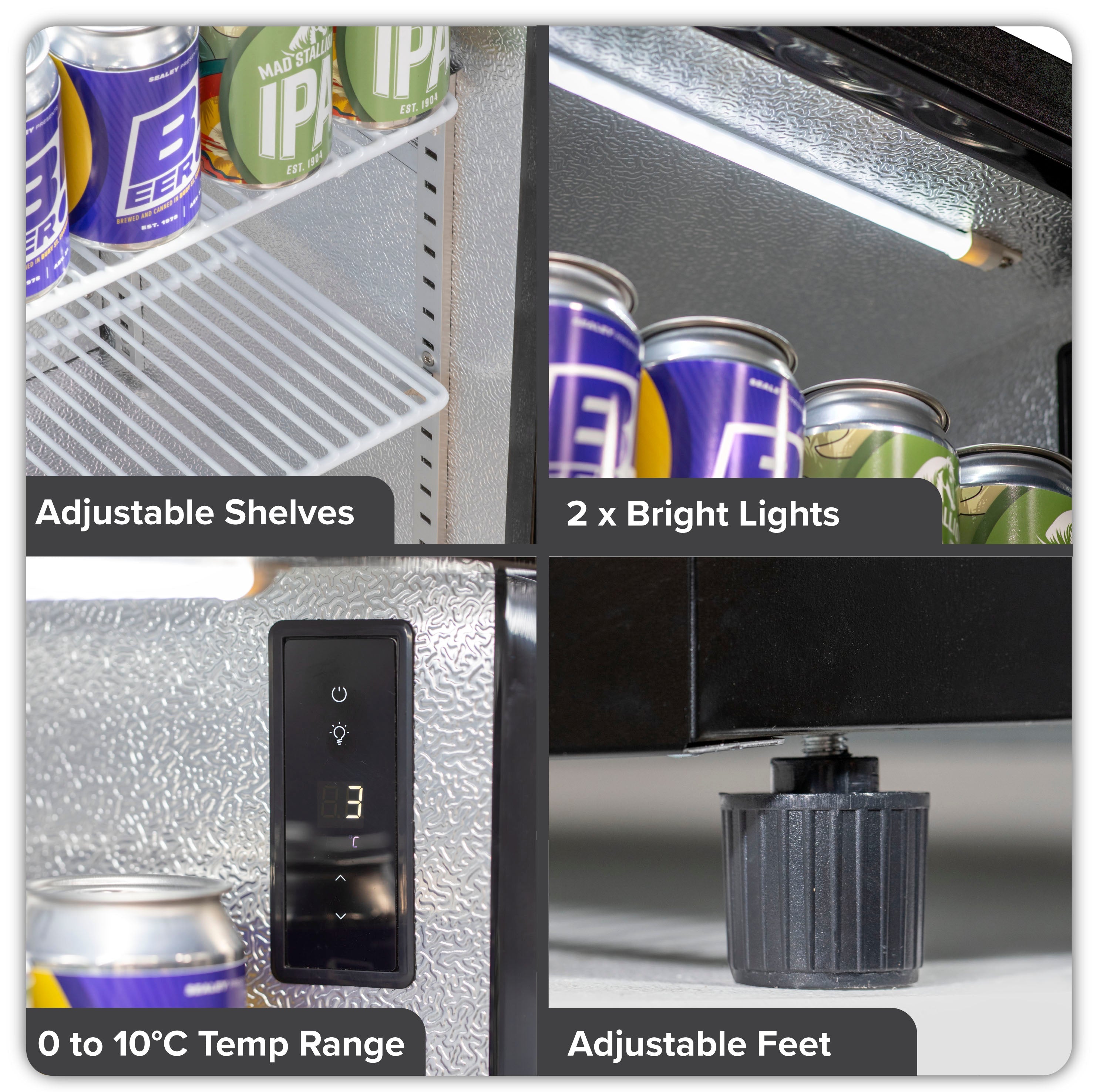Baridi DH273 Drinks Fridge Action shot - infographic - multi - image