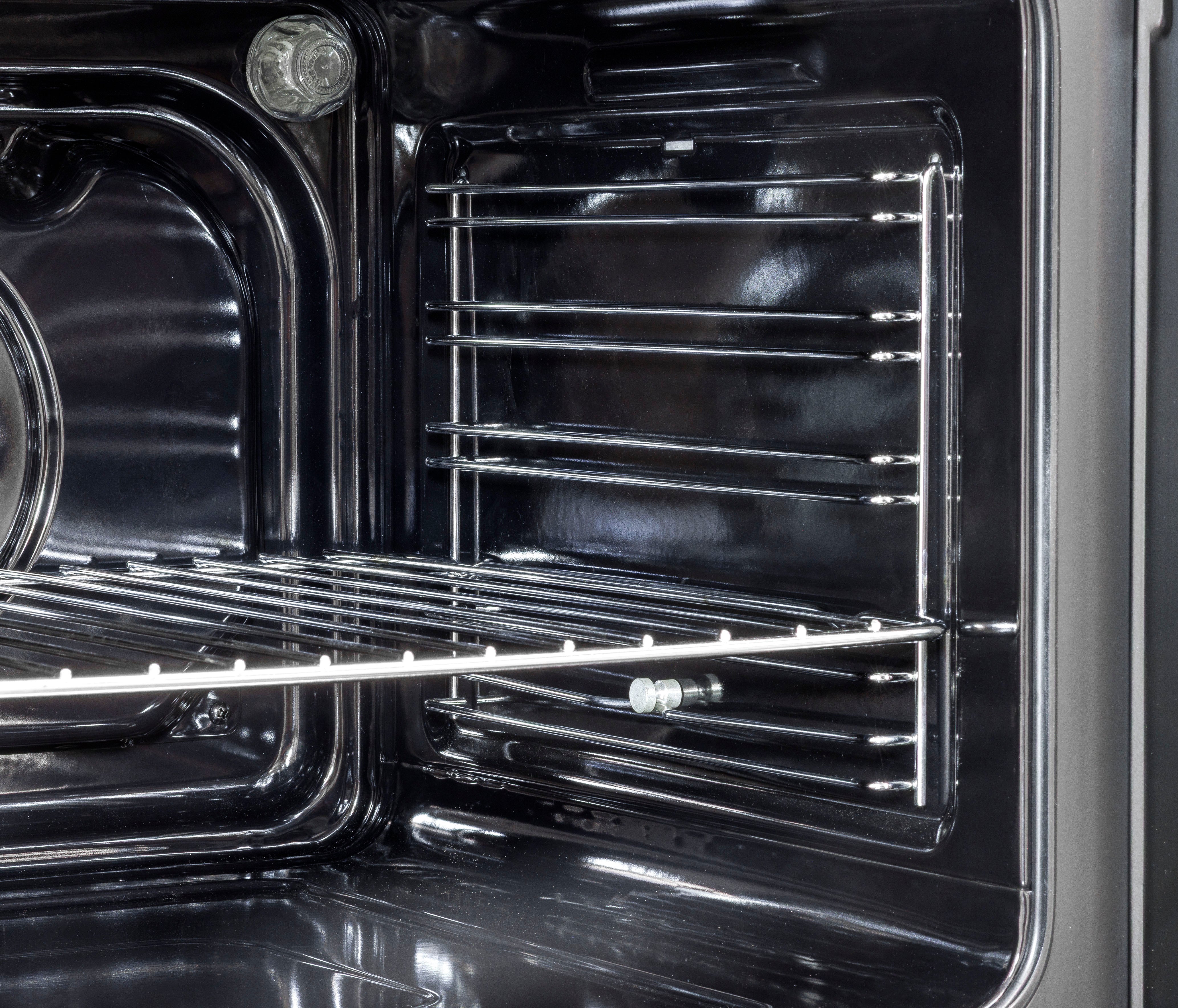 Baridi 72cm Under-Counter Double Oven, 74L Capacity, Energy Rating A, 8 Shelf Positions, Black Glass – DH278