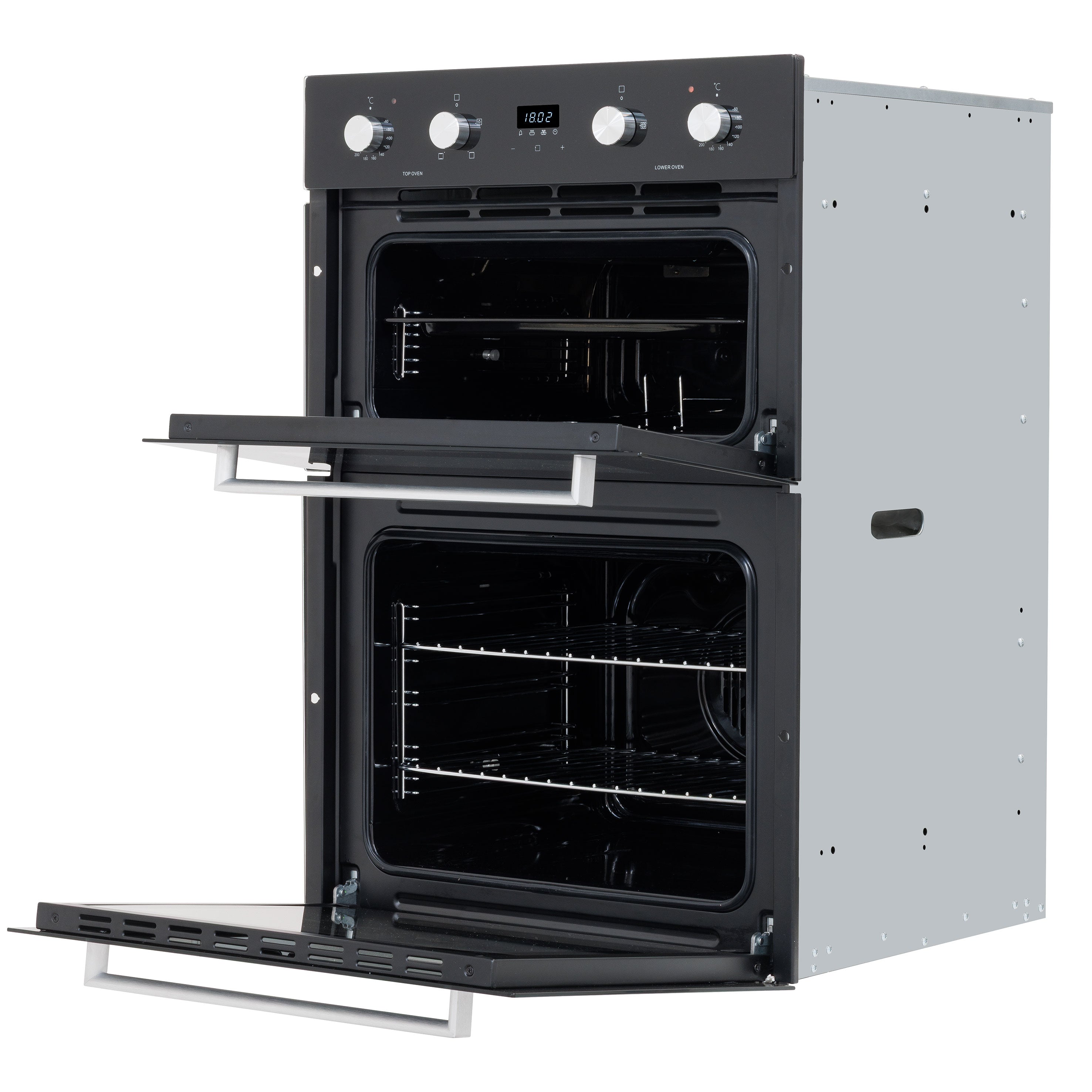Baridi 90cm 88L Built-In Double Oven, Capacity, Energy Rating A, Black Glass – DH279