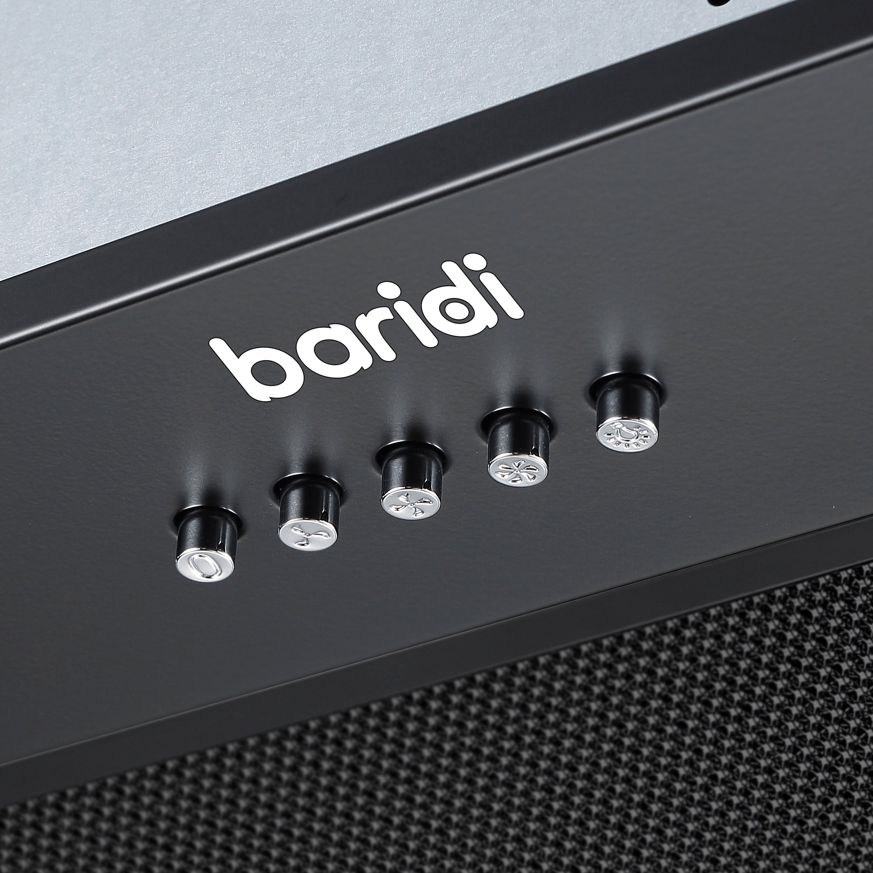 Baridi Built-In Cooker Hood 52cm with 5 Layer Filter, Black - DH285